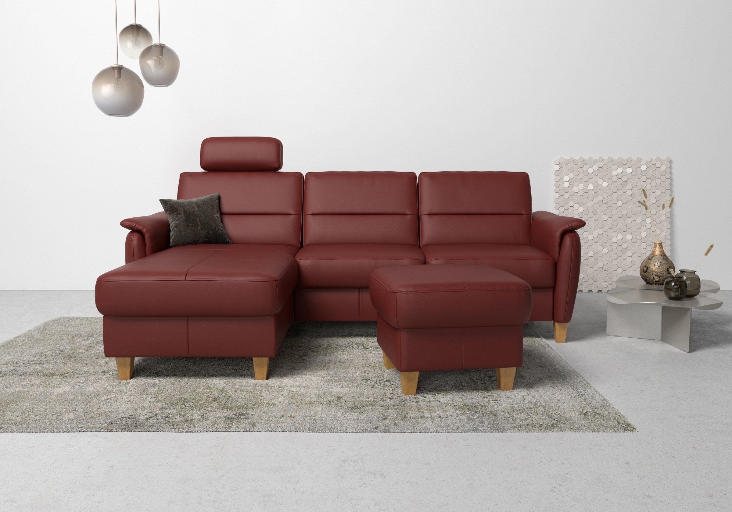 Home affaire Ecksofa "Palmera L-Form, B: 244 cm - OTTO. Verlässliche Qualität." optional Schlaffunktion & Bettkasten, Federkern
