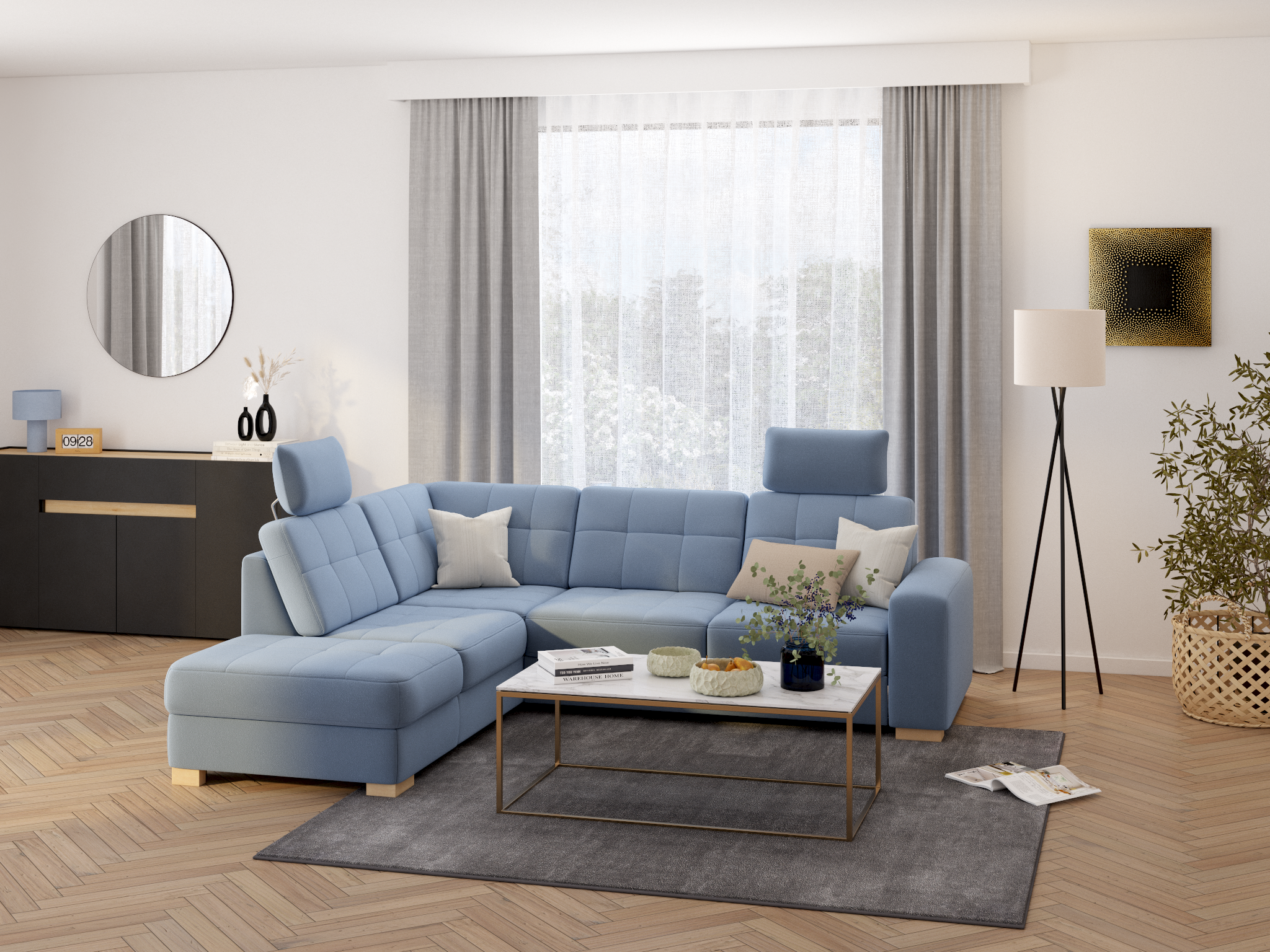sit&more Ecksofa »Quincy L-Form« wahlweise mit Bettfunktion und Bettkasten