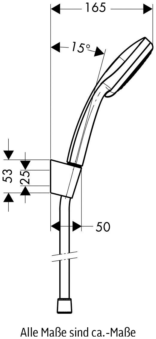 hansgrohe Duschbrause »Croma 100«, (Brauseschlauch, Handbrause, Brausehalter), mit Duschschlauch 125cm, chrom