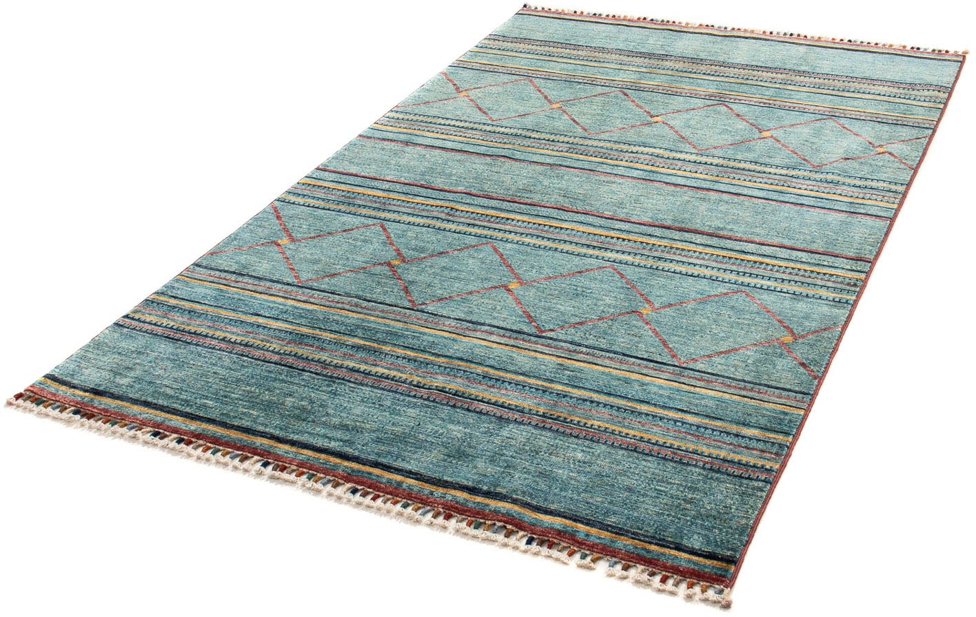 morgenland Orientteppich »Ziegler - 195 x 120 cm - mehrfarbig«, rechteckig, Wohnzimmer, Handgeknüpft, Einzelstück mit Zertifikat