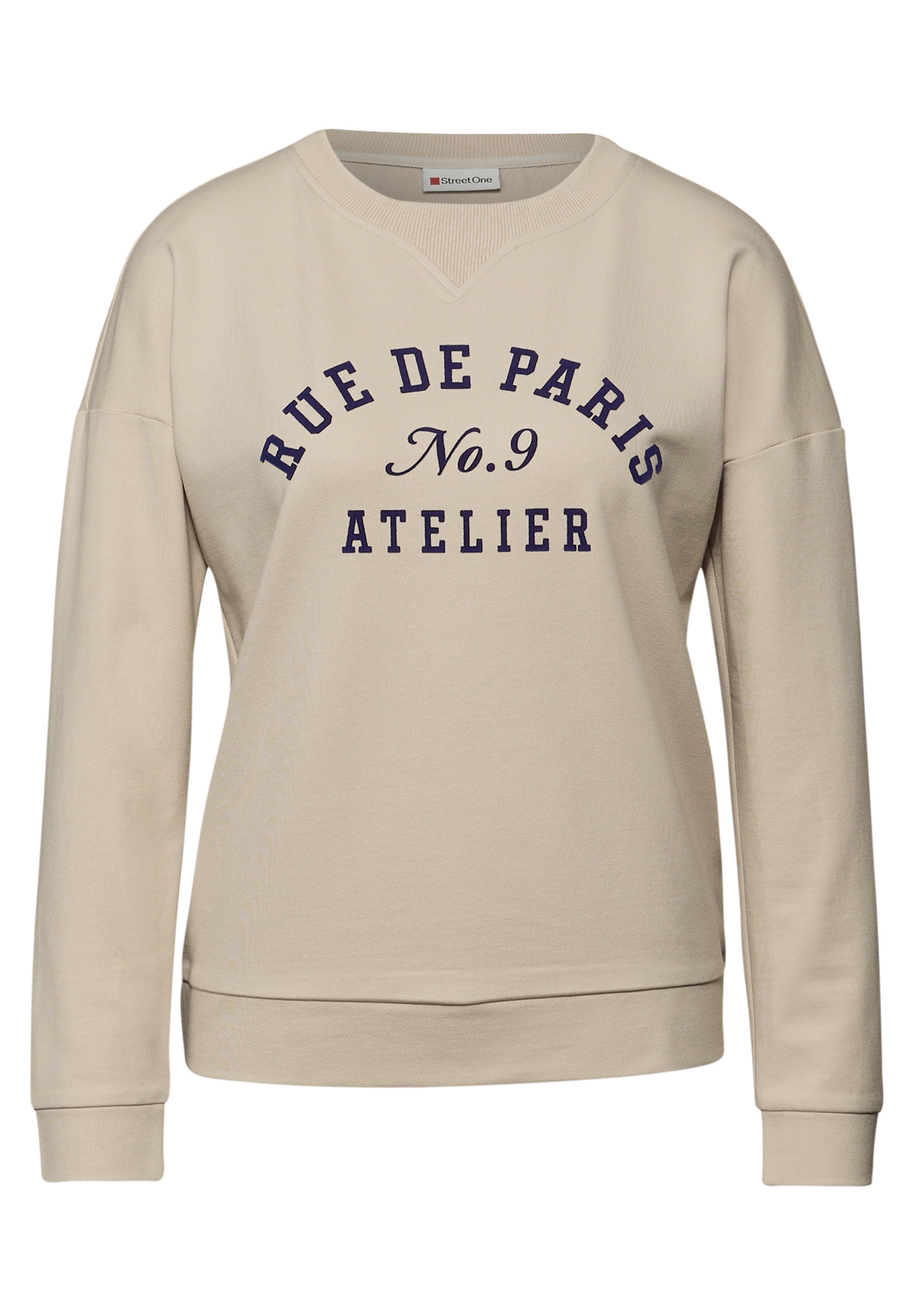 Street One Damen Langarmshirt Cotton Beige 40 6