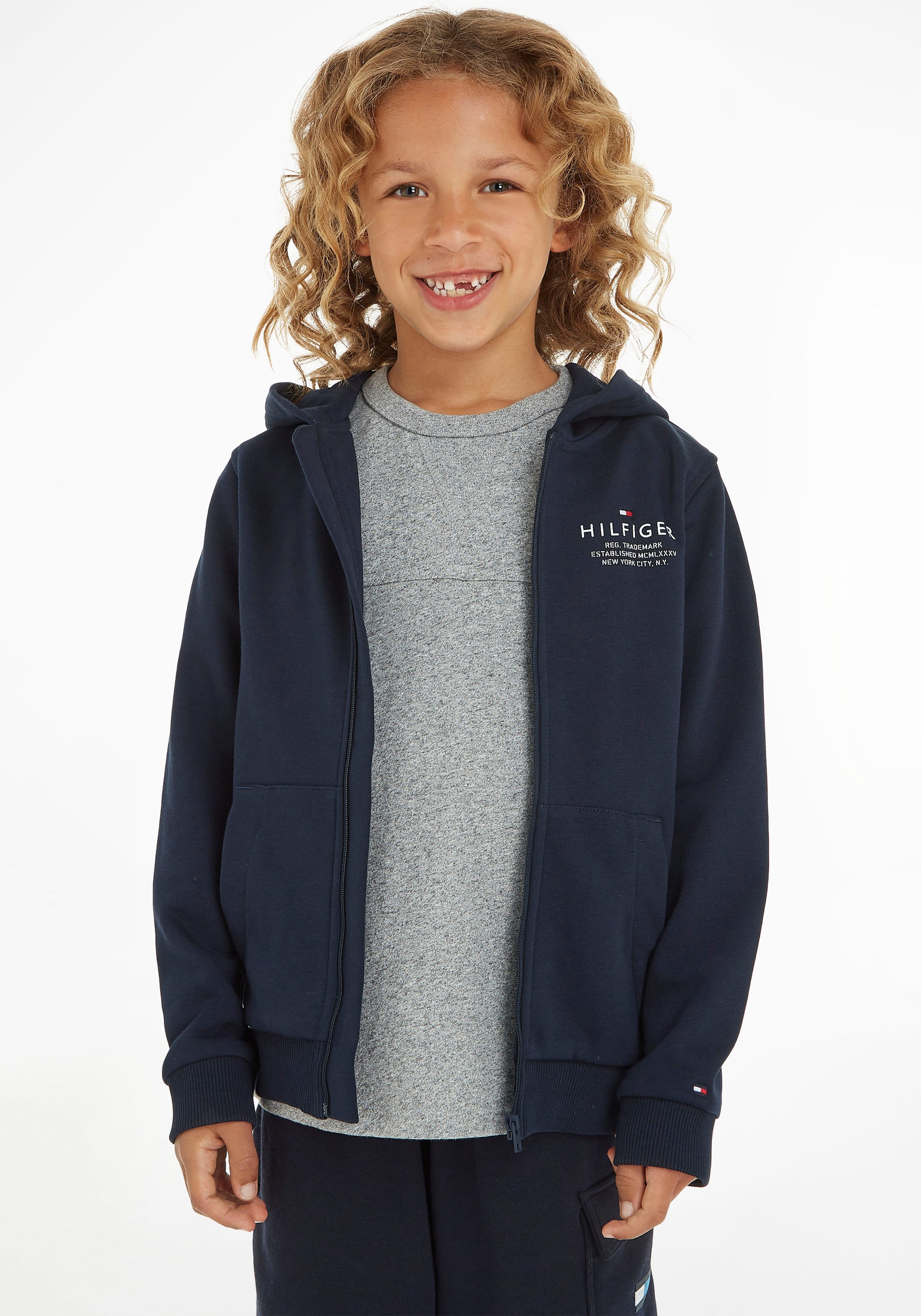 Tommy Hilfiger Kapuzensweatjacke »TH LOGO HOODIE ZIP TROUGH« kaufen