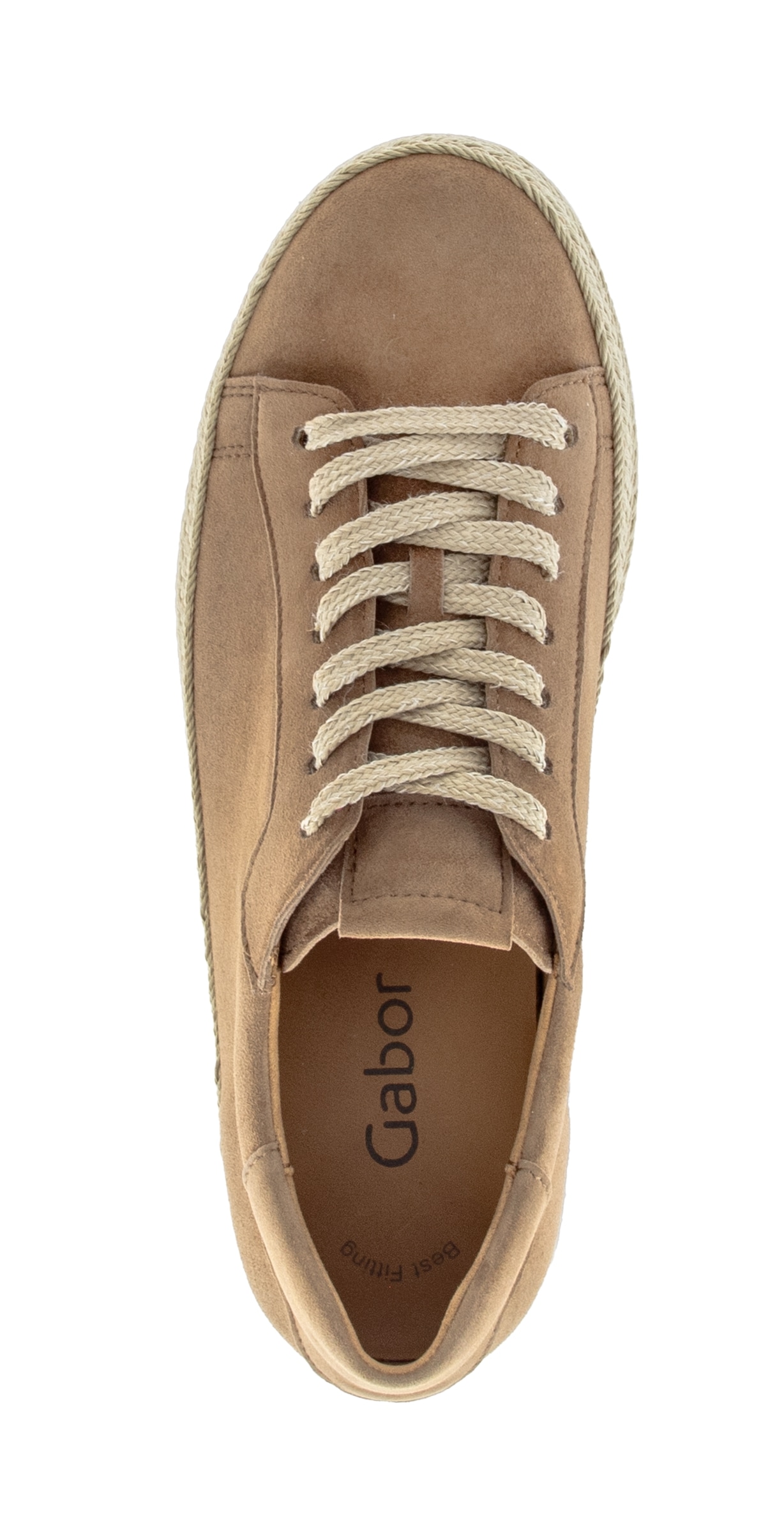 Gabor Plateausneaker  , Freizeitschuh, Halbschuh, Schnürschuh mit Ziernähten