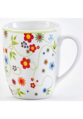 Becher »Vario Flower«, (Set, 6 tlg., 6 Kaffeebecher 300ml), spülmaschinen- und...