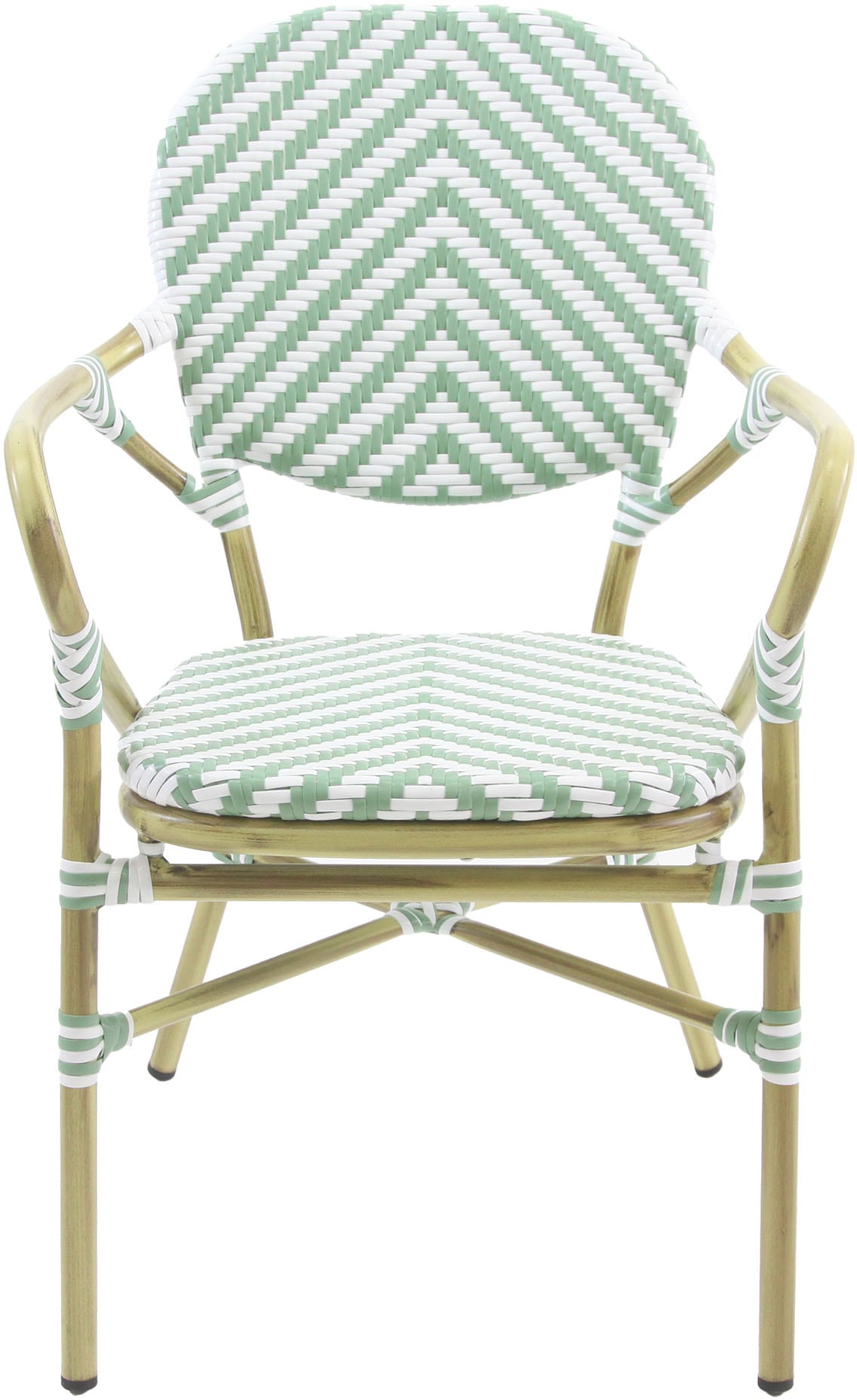 Essentials Bistrostuhl "Tango" () 1 Rattan – Bambus, weiß/pastellgrün günstig online kaufen
