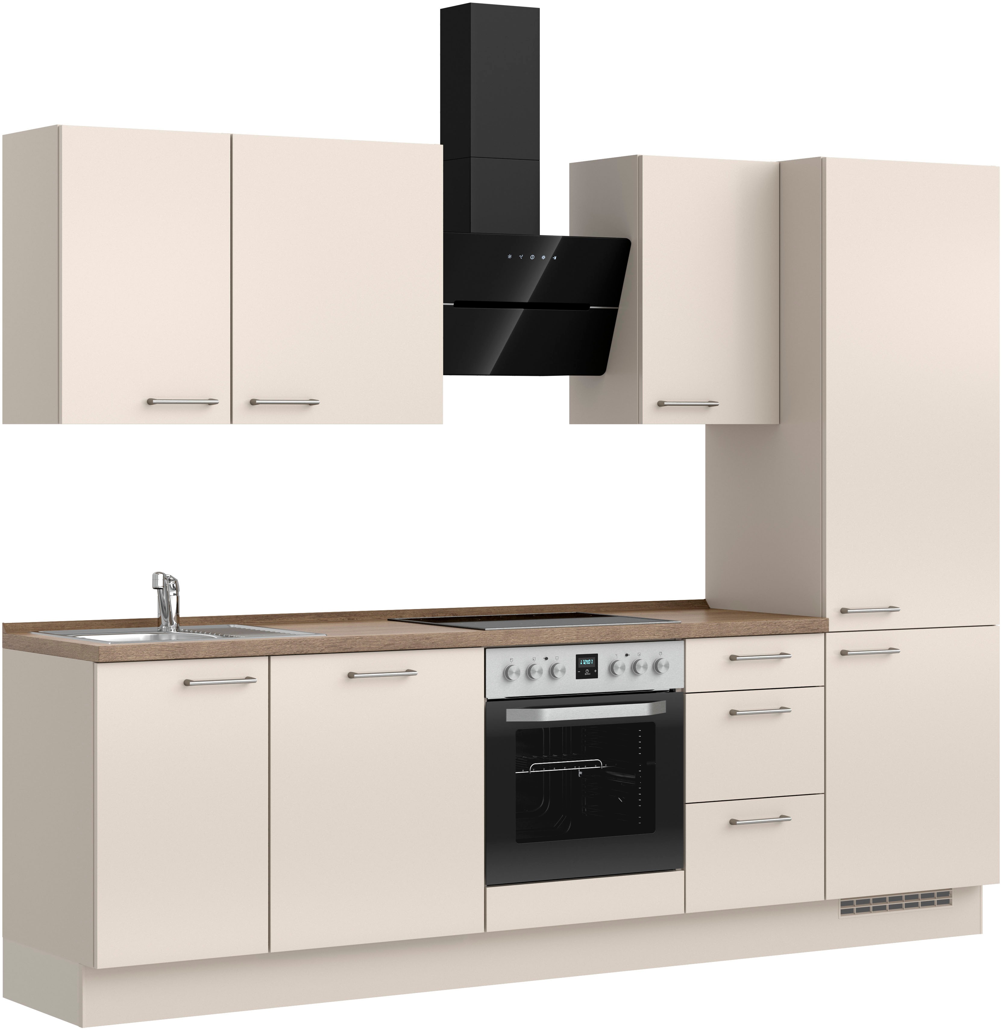 Thumbnail - nobilia Küchenzeile ""Laser II", Ausrichtung wählbar, Breite 270 cm" vormontiert, wahlw. mit unterschiedlichen E-Geräten...