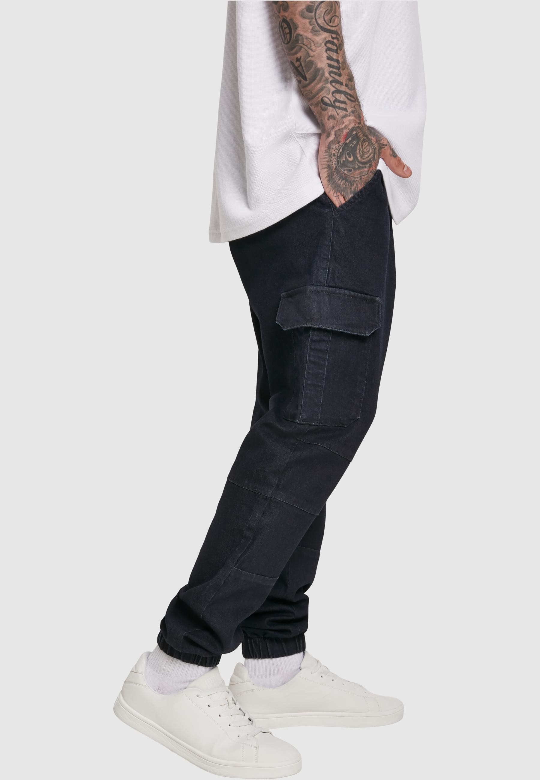 URBAN CLASSICS Stoffhose »Urban Classics Herren Cargo Jogging Jeans«, (1 tlg.)