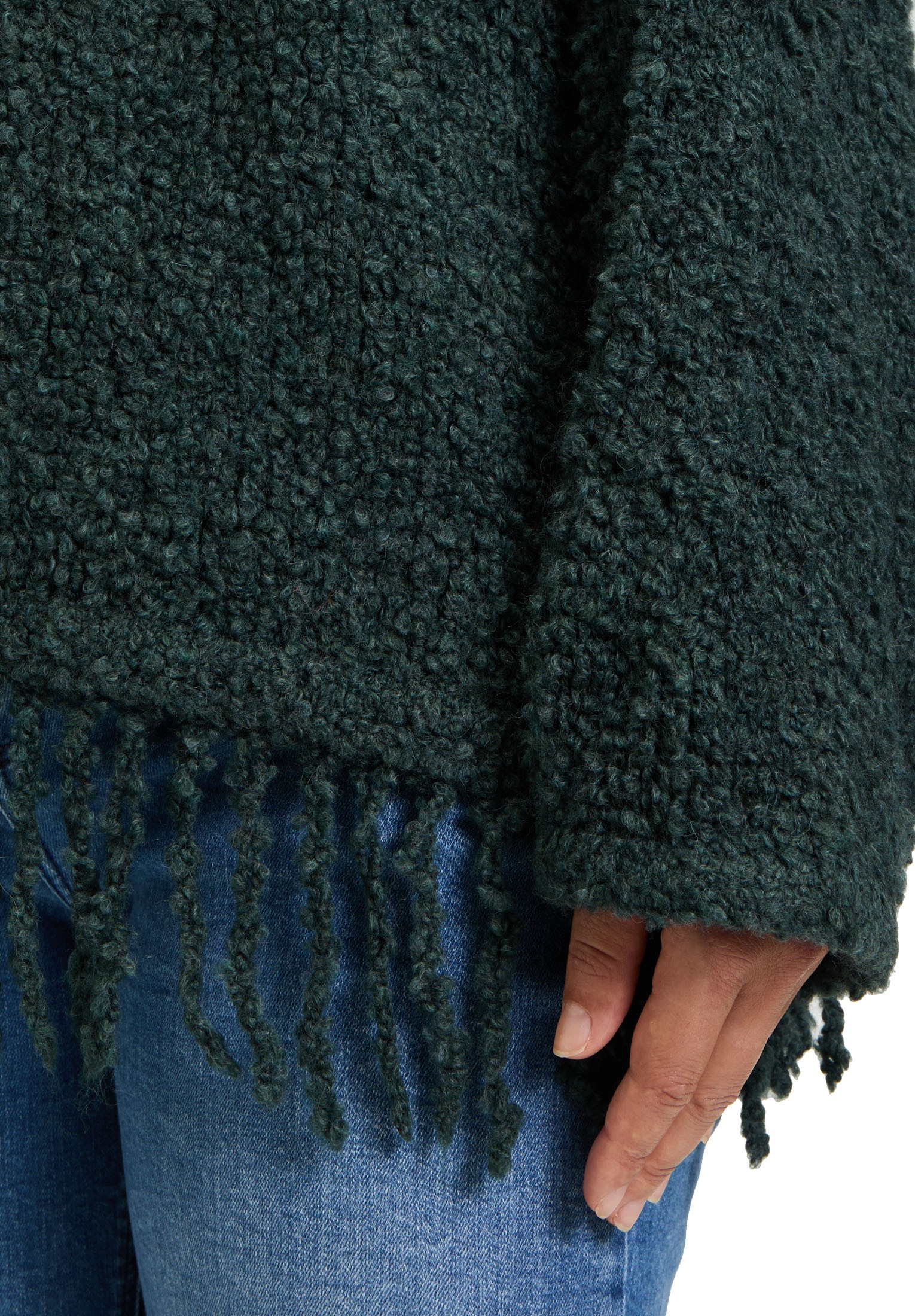 Cartoon Strickpullover »Cartoon Strickpullover mit Fransen«, (1 tlg.), Fransen