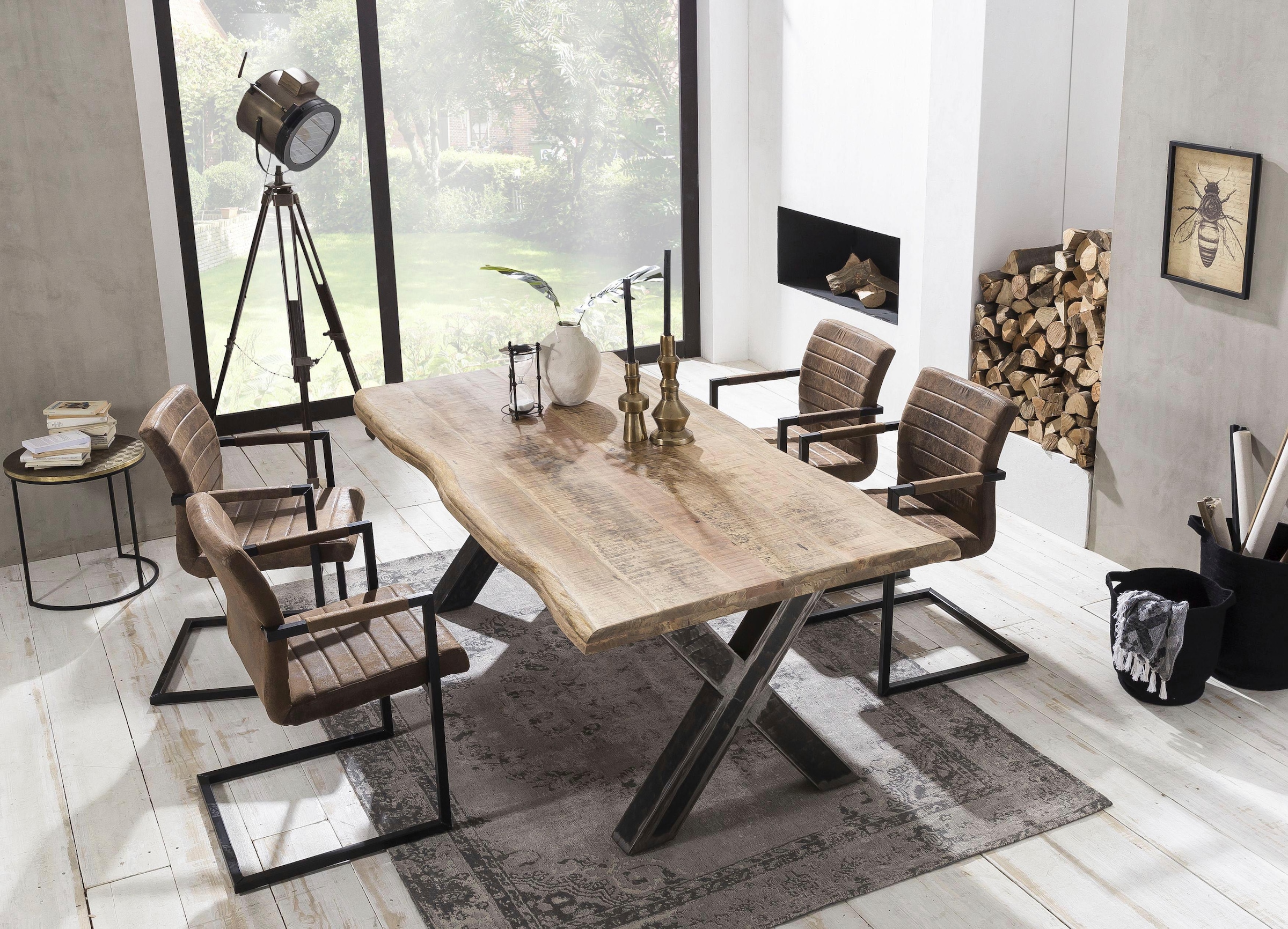 SIT Esstisch »Tops&Tables«, mit Platte aus Mangoholz, Shabby Chic, Vintage