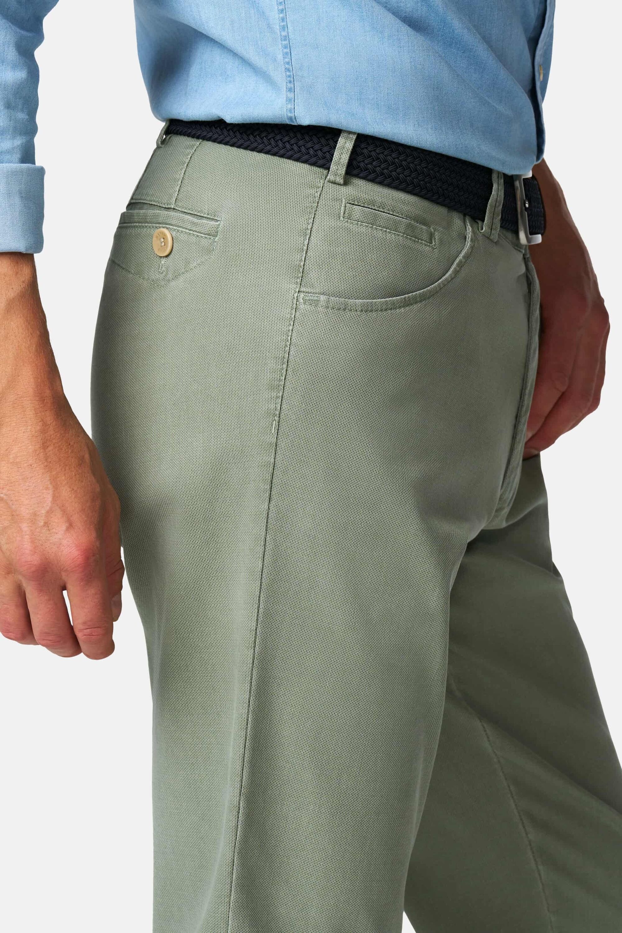 MEYER Dublin Herren Chinos Grün Größe 60 3