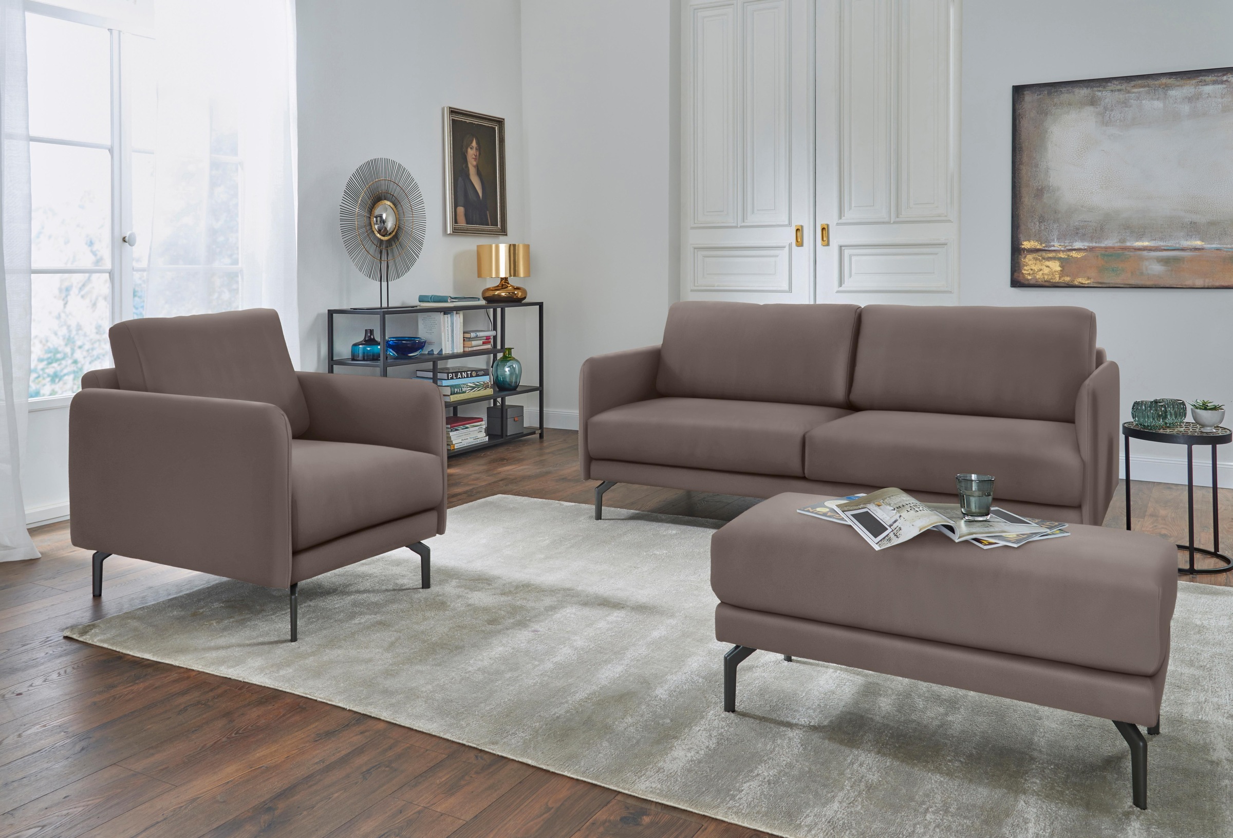 Creation BY ROLF BENZ 2-Sitzer »CR.450, Designsofa, Loungesofa«, Armlehne sehr schmal, Alugussfüße in umbragrau, Breite 150 cm