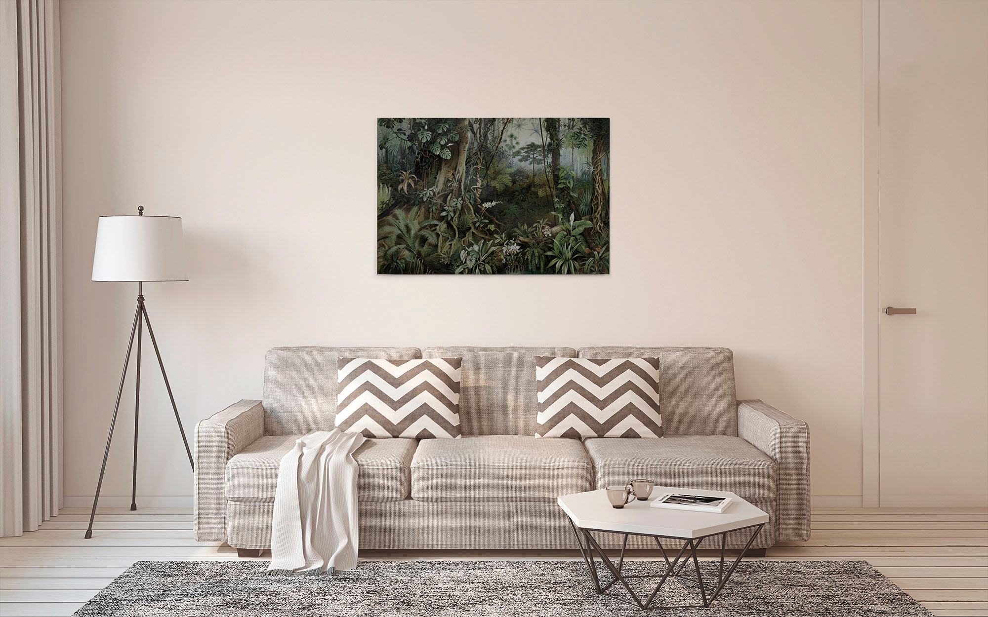 A.S. Création Leinwandbild »jungle«, Kunst-Gemälde-Kinder, (1 St.), Keilrahmen Bild Dschungel Wald Leinwand-Bild Wohnzimmer modern Kinder