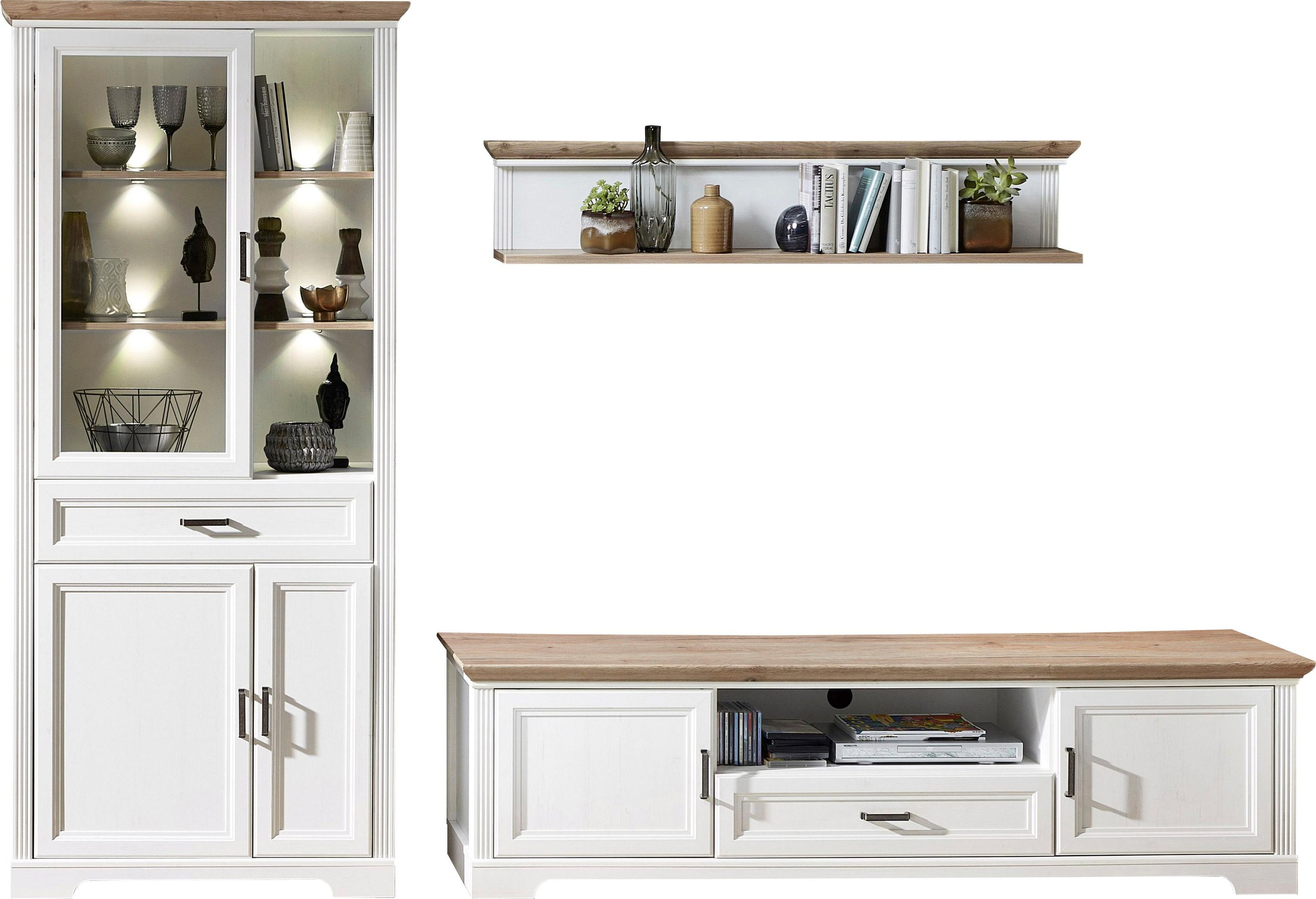 Innostyle Wohnwand "Jasmin", (Set, 3 St.), inkl. LED-Beleuchtung, mit Soft- günstig online kaufen