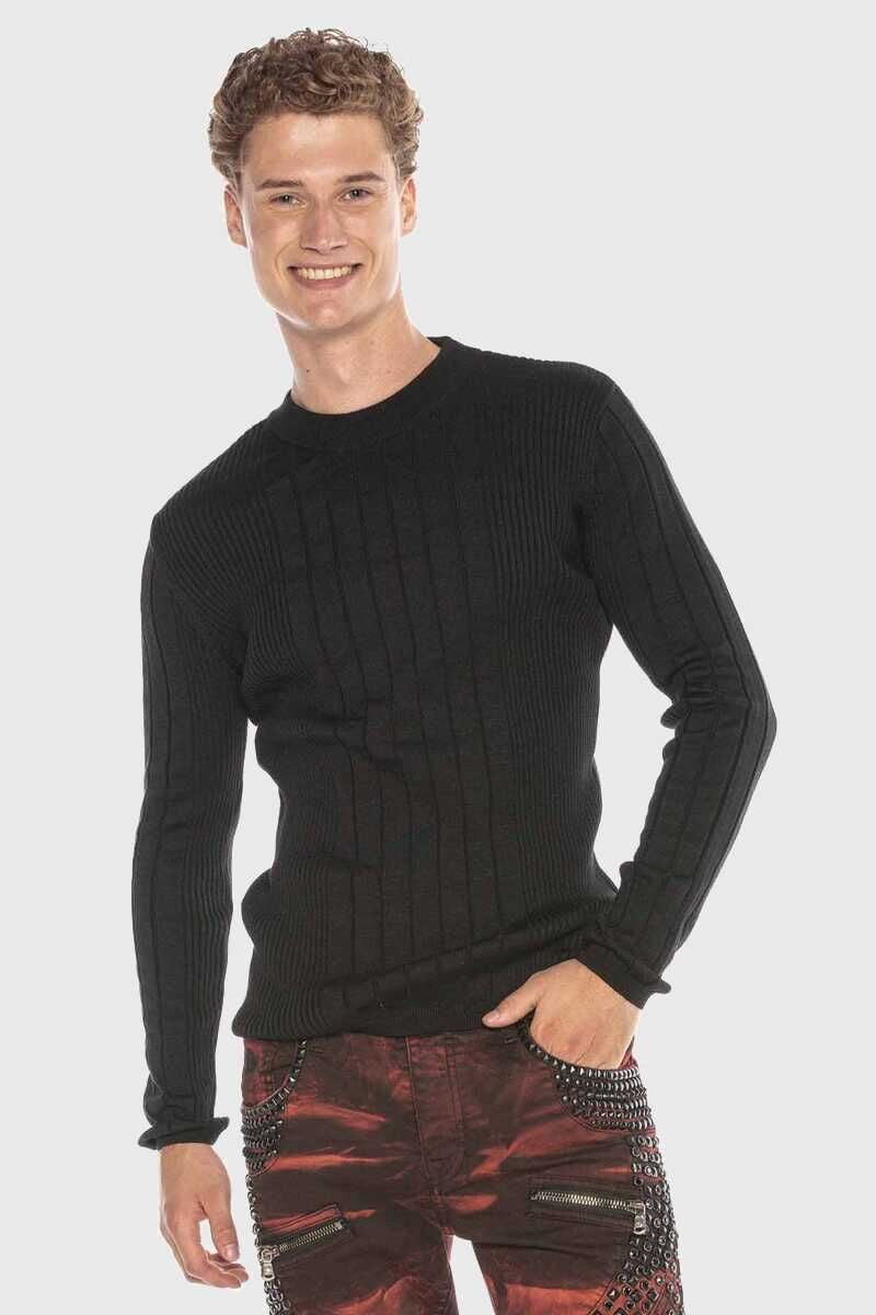 Cipo & Baxx Rundhalspullover "50% Baumwolle, 50% Polyacryl", (1 tlg.), im günstig online kaufen