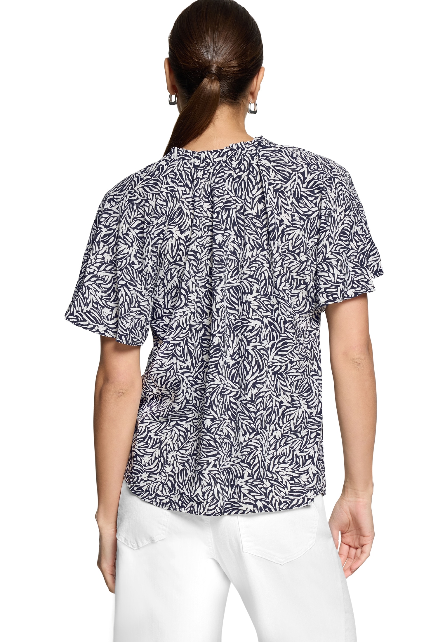 Zero Kurzarmbluse »Damen mit Print.«