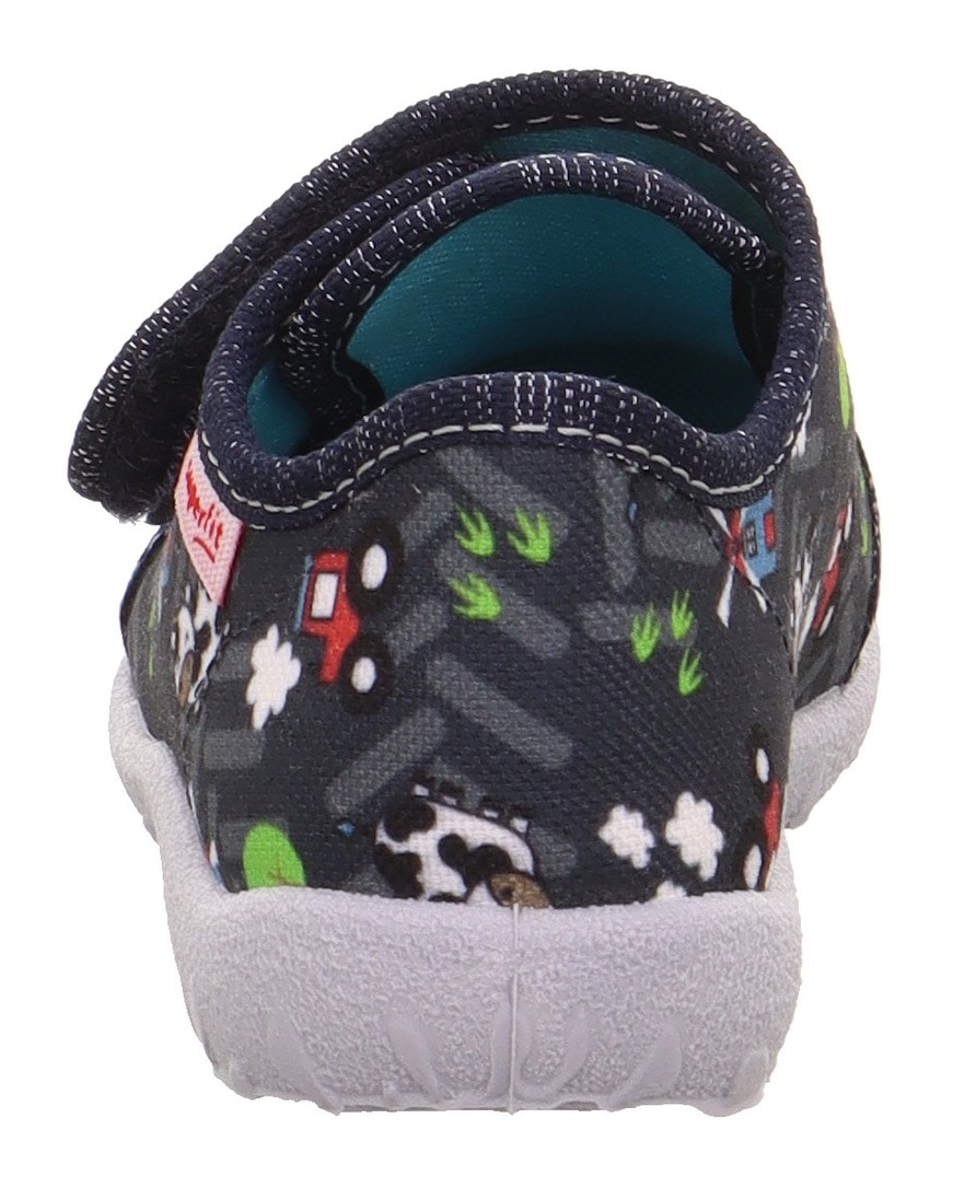 Superfit Hausschuh »SPOTTY WMS: Mittel«, Klettschuh, Kindergarten Schuh mit Motiv, Größenschablone zum Download