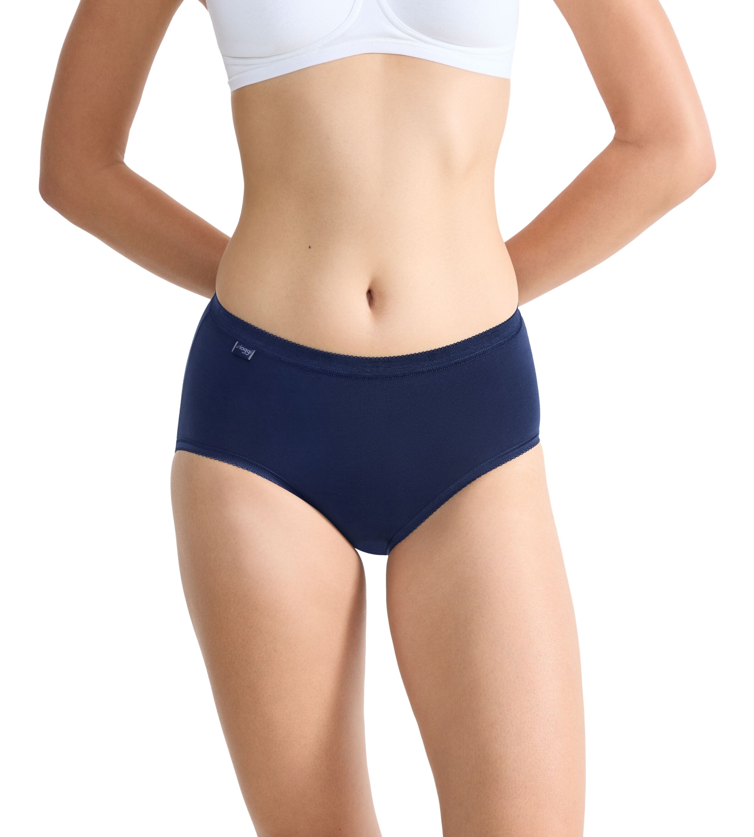 sloggi Midislip »Basic+«, (4er Pack), Baumwollmix, elastisch, weiche Nähte, bequem, feminin