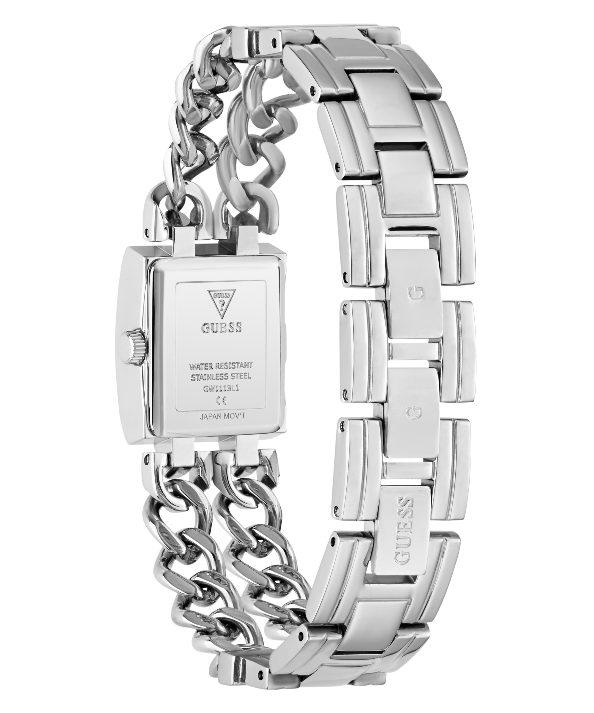Guess Quarzuhr »MICRO MOD« Armbanduhr, Damenuhr, Edelstahlarmband, analog
