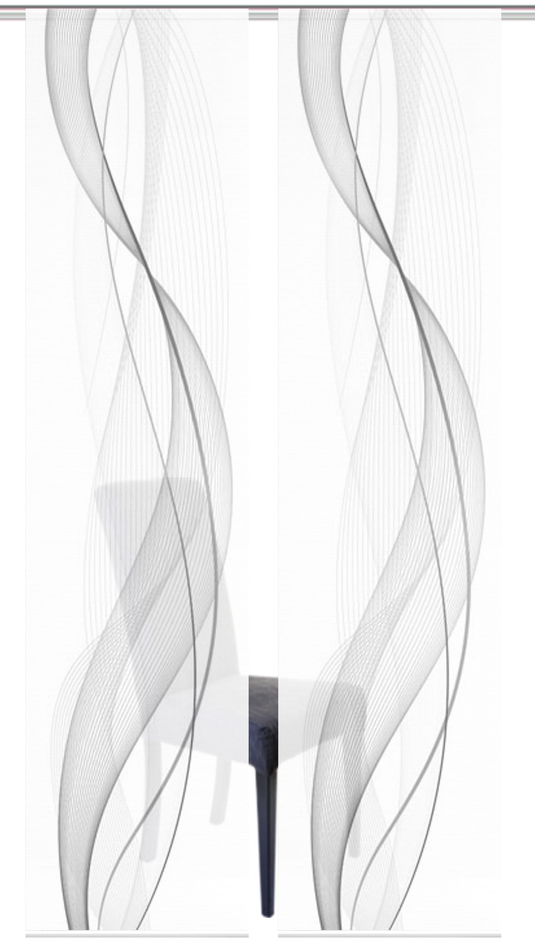 Thumbnail - Vision S Schiebegardine "2ER SET HEIGHTS" Paneelwagen 2 Stk. tlg. HxB: 260x60, Schiebevorhang 2er Set Digitaldruck