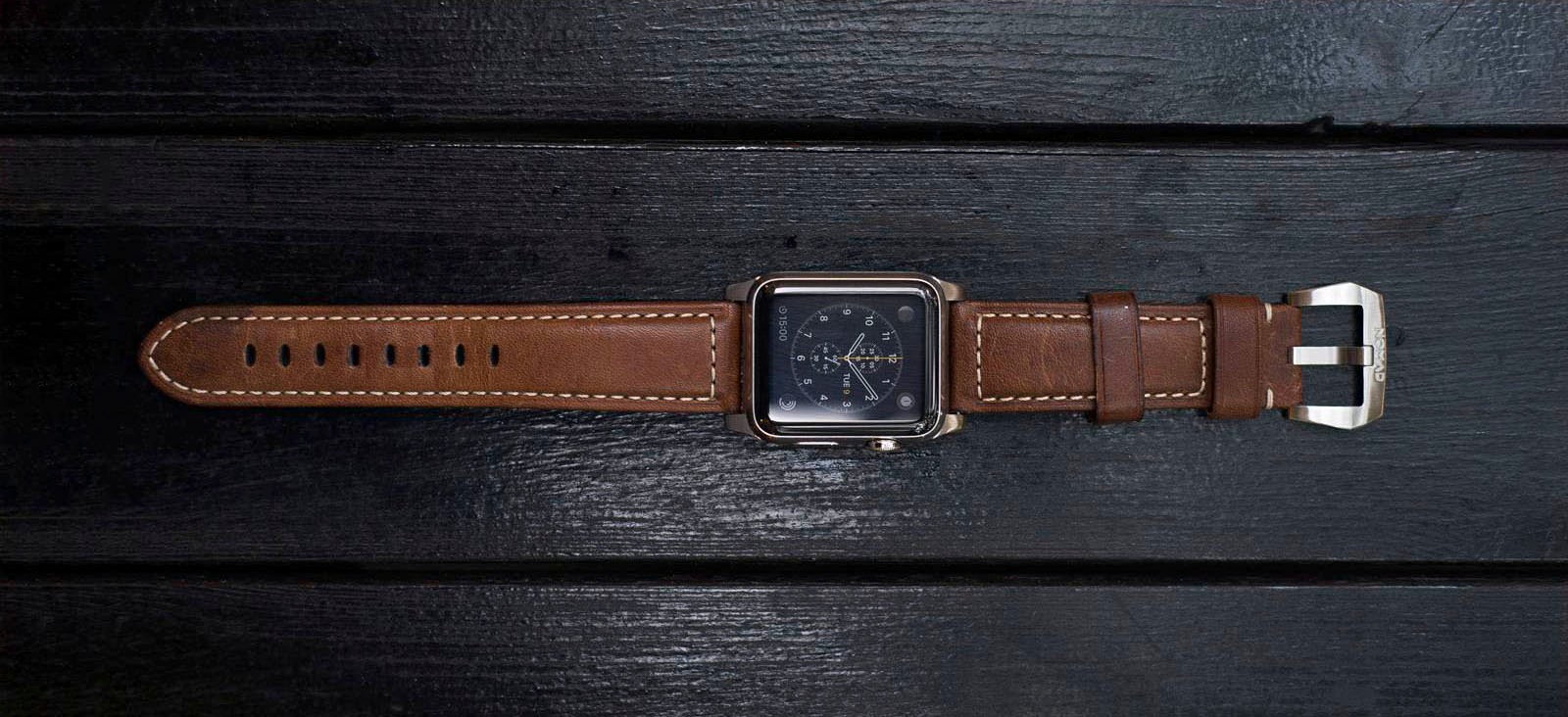 Trad. BAUR | Lthr. Connect. 42/44/45/49mm« Brown Smartwatch-Armband »Strap Nomad