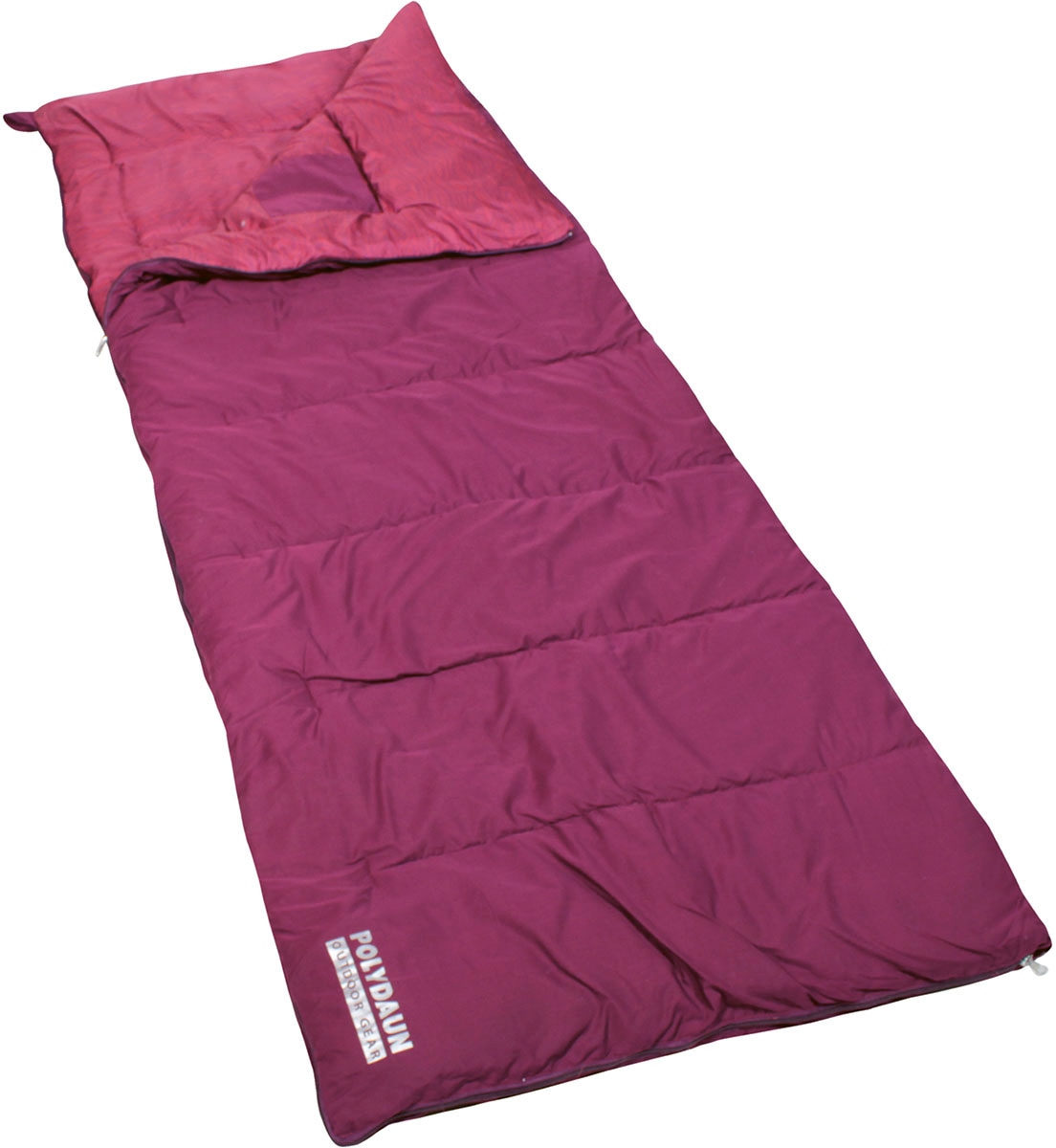 POLYDAUN Deckenschlafsack "Schlafsack Beach House", B/L: 80cm x 210cm, umlaufender Reißverschluss, rot, Schlafsäcke