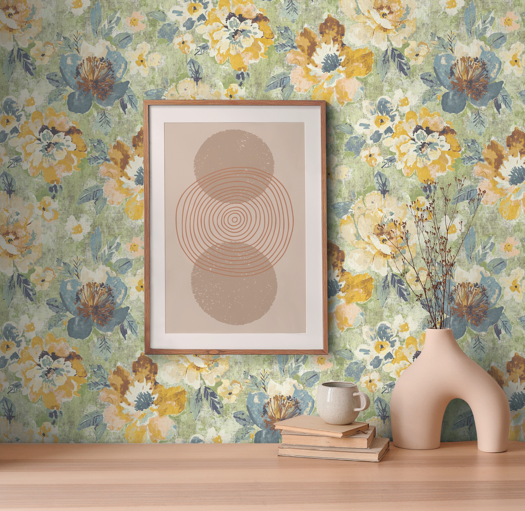 A.S. Création Vliestapete "Aquarell Dreams Blumen-Tapete Mustertapete Aquarellfarben Blumen" matt glatt Vliestapete Landhaus für Schlafzimmer Küche Wohnzimmer Blumen Design
