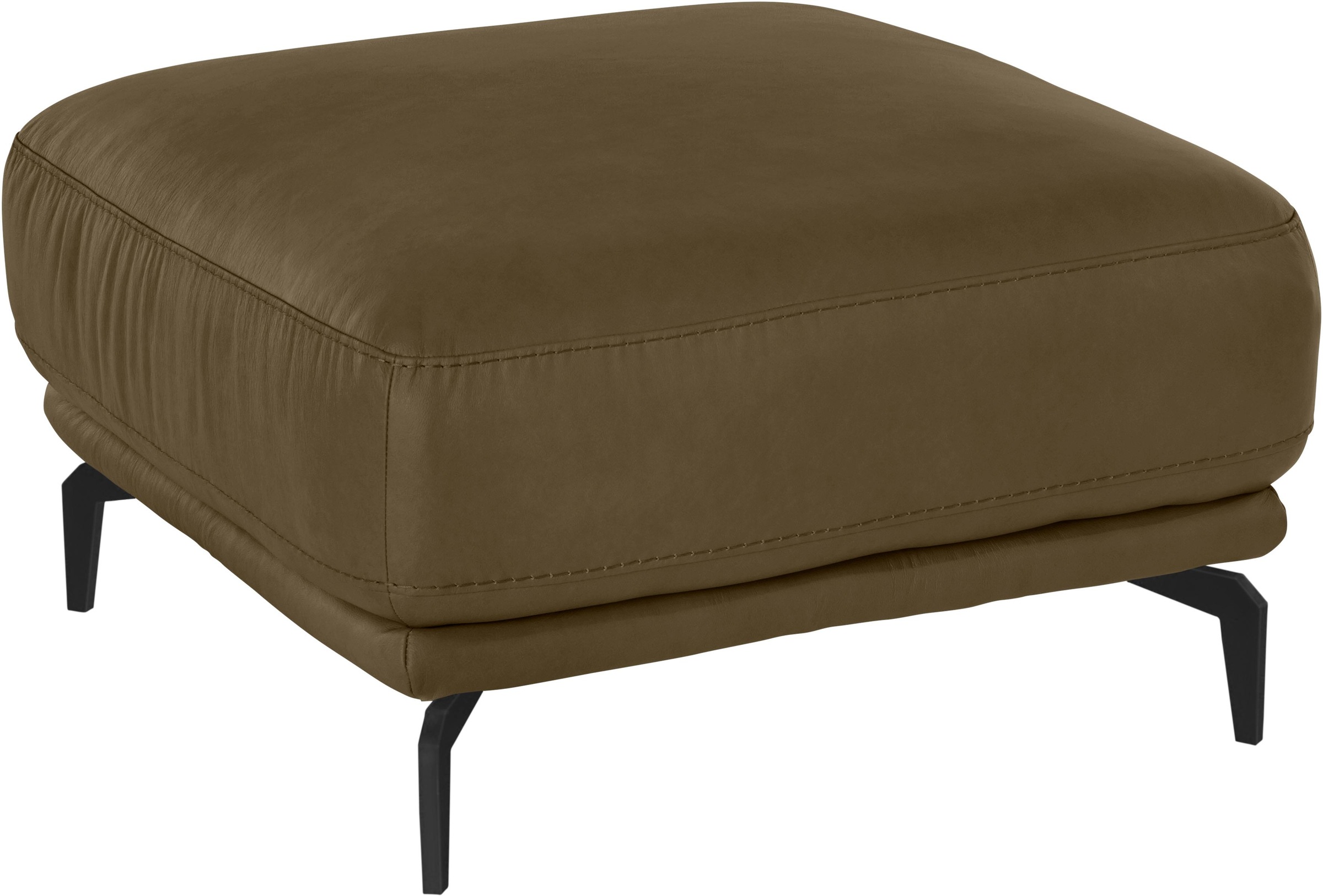 W.SCHILLIG Hocker »montanaa« mit Metallfüßen in Schwarz pulverbeschichtet, Breite 71 cm