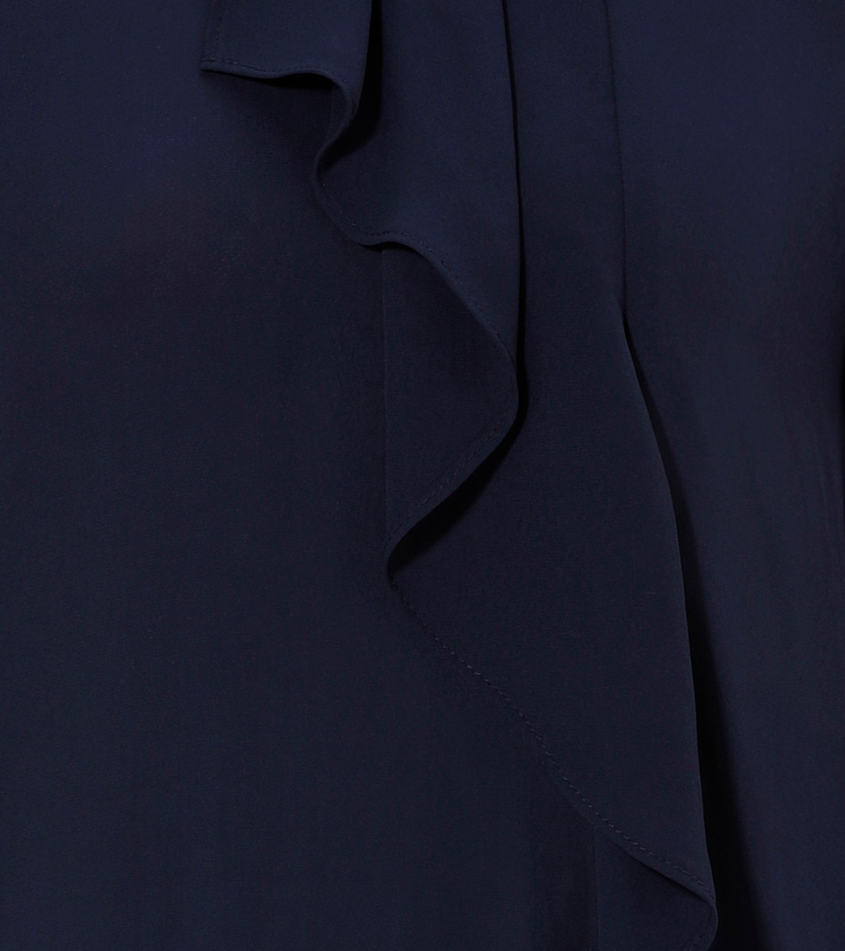 Aniston CASUAL Langarmbluse, mit kleinem Volant im Vorderteil