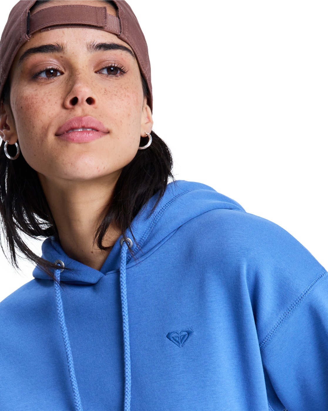 Hoodie ROXY "Surf Stoked Brushed", Damen, Gr. M, dutch blau, Obermaterial: 60% Walkfrottier, 40% Microfaser;, Sweatshirts Hoodie 3