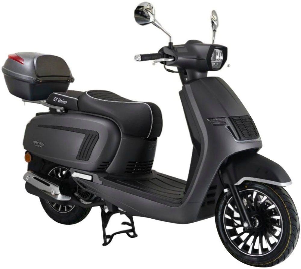 GT UNION Motorroller "Venis 45 (mit/ohne Topcase)", mit Topcase, 45 km/h, grau, Motorroller, mit USB-Anschluss