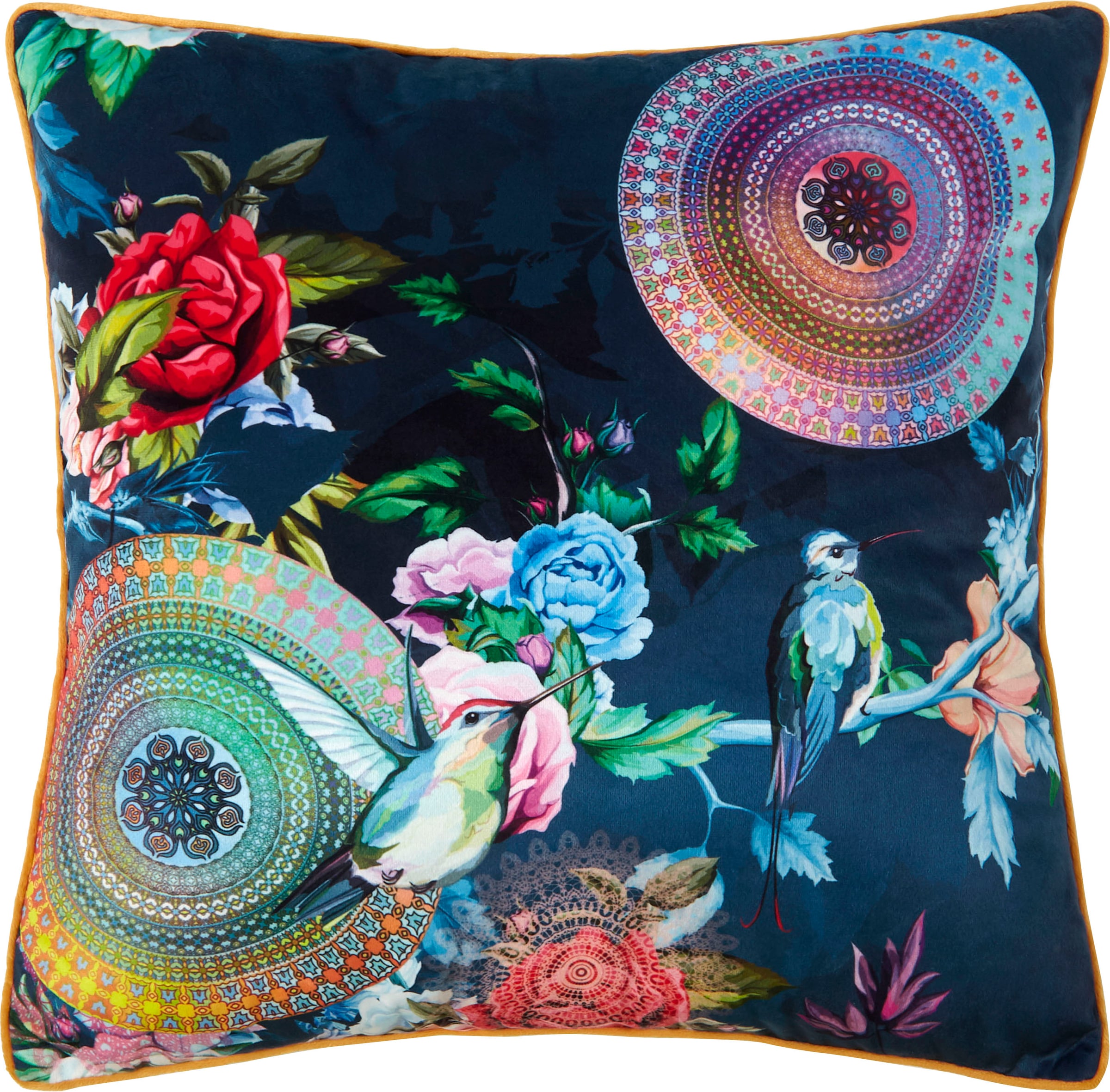 hip Dekokissen »Chachou«, Mit Füllung, 1 Stück, Mit Biese, 30x60, Wendeoptik, Weich, Dunkel Blau