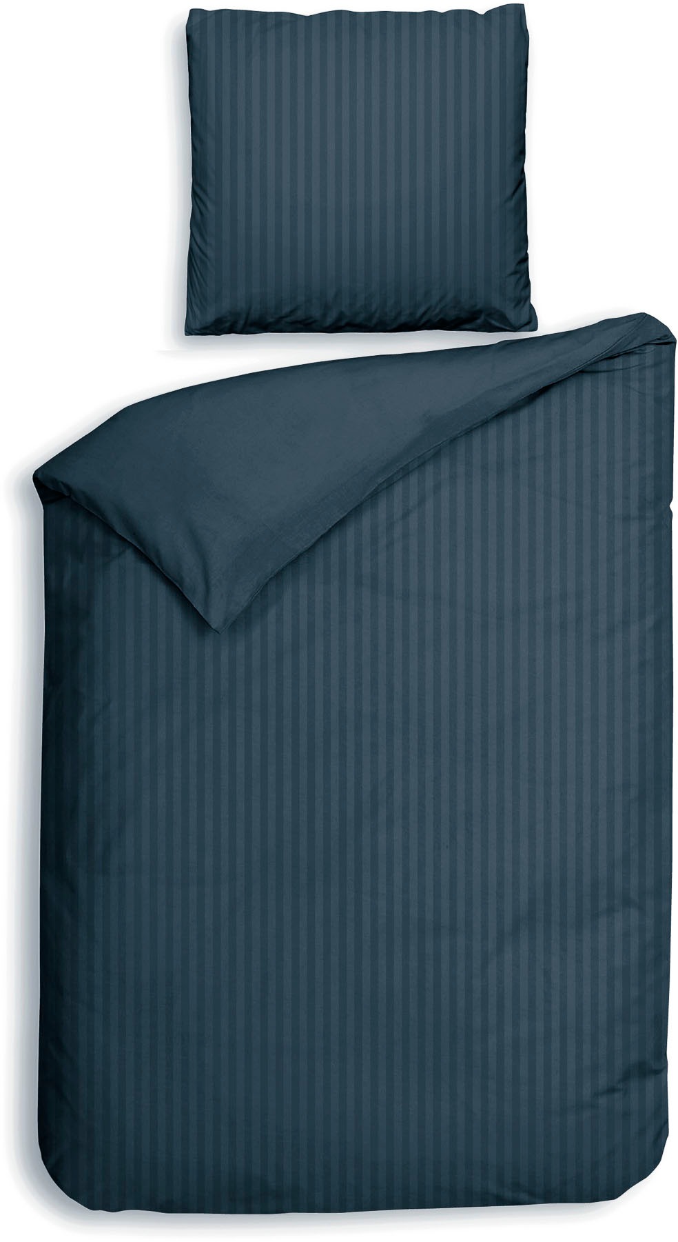 Heckett & Lane Bettwäsche "Banda" 2 Stk. hochwertiges Mako-Satin, Streifen günstig online kaufen