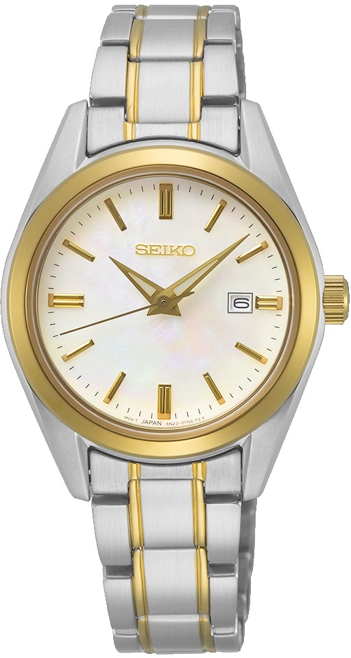 Seiko Quarzuhr »SUR636P1«, Armbanduhr, Damenuhr, Saphirglas, Datum