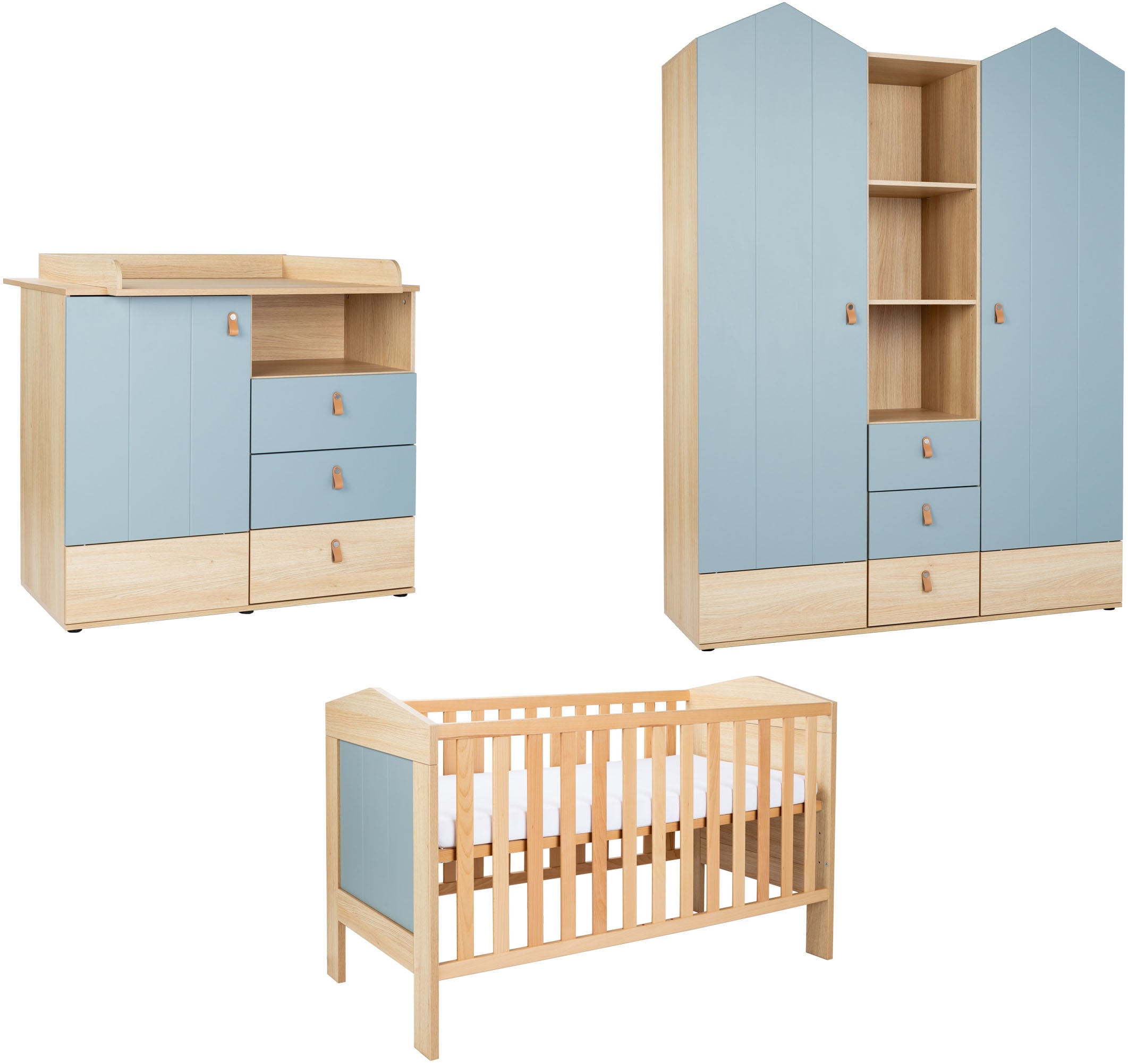 arthur berndt Babyzimmer-Komplettset "Babyzimmer-Set "Roofy" 3-teilig mit 2 günstig online kaufen