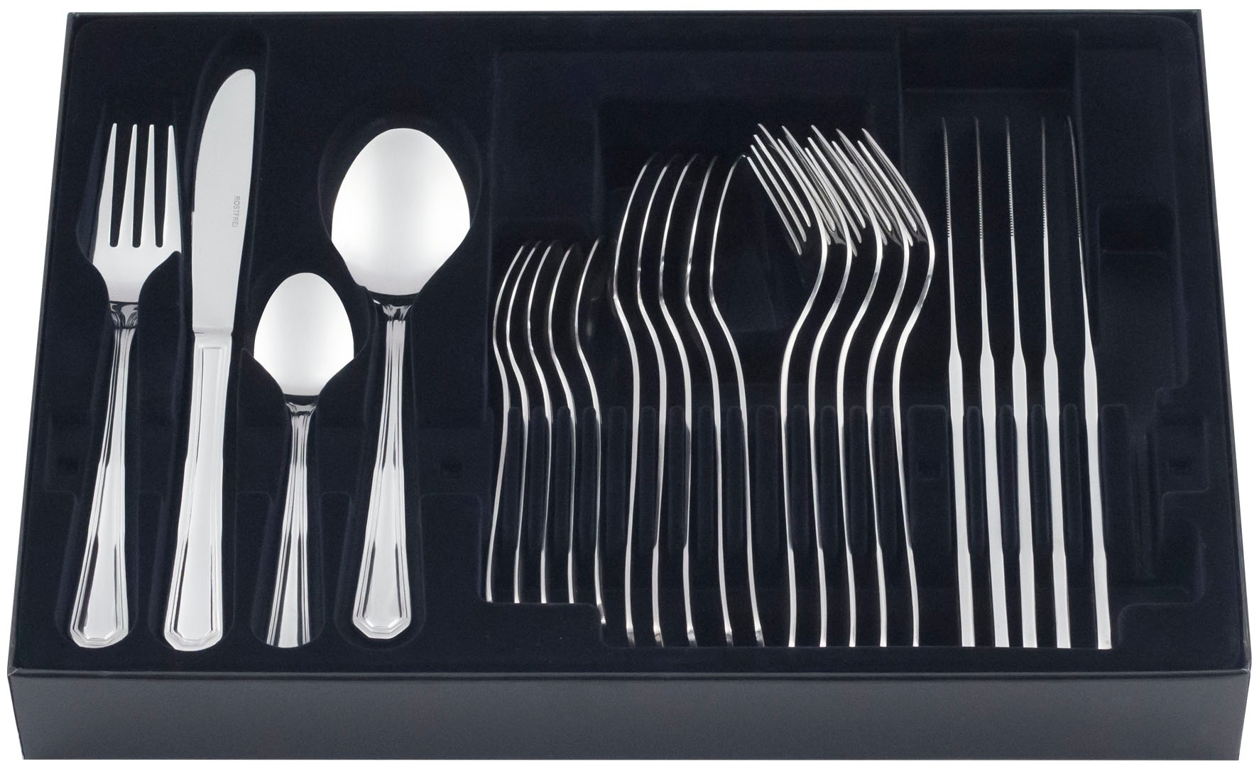KING Besteck-Set »»Düsseldorf««, (Set, 25 tlg.), Besteck im zeitlosen Design, mit Besteck-Etui