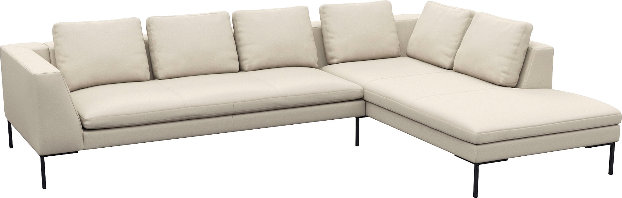 FLEXLUX Ecksofa "Loano, superbequemer Sitzkomfort durch Kaltschaum im Sitz, günstig online kaufen