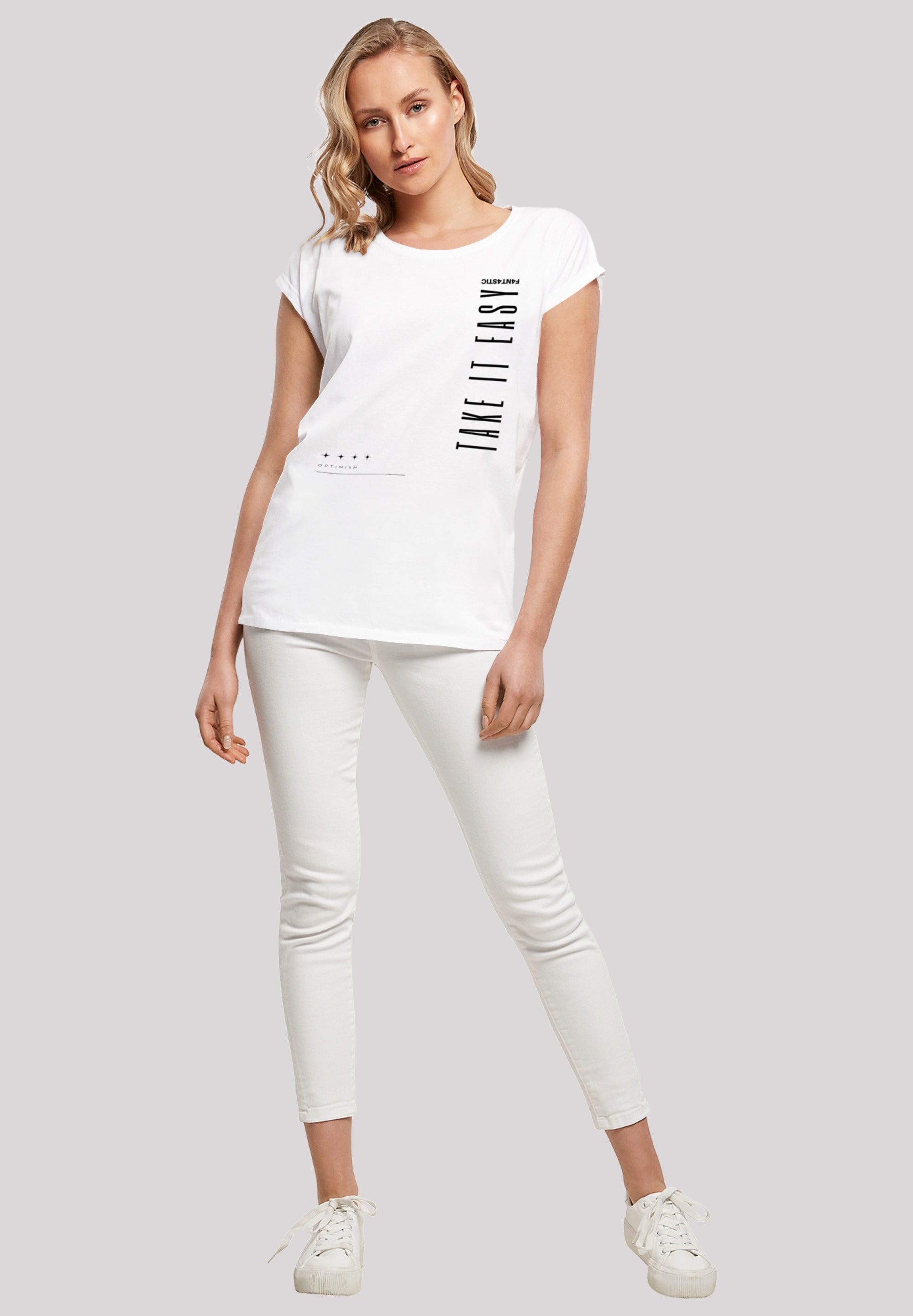 F4NT4STIC T-Shirt »Take It Easy SHORT SLEEVE TEE«, Print