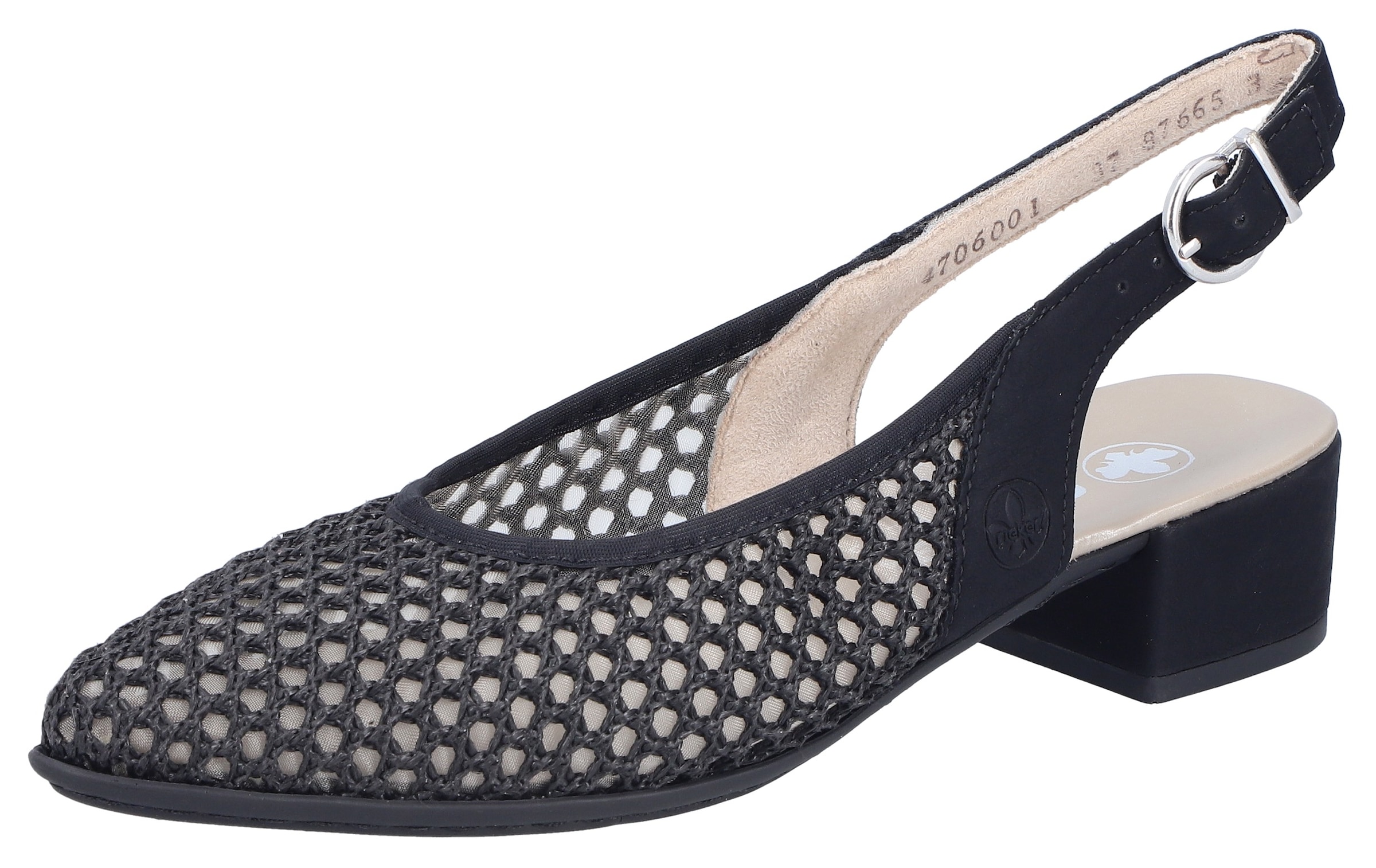 Rieker Slingsandale Sommerschuh, Festtagsschuh, Blockabsatz, mit Riemchen günstig online kaufen