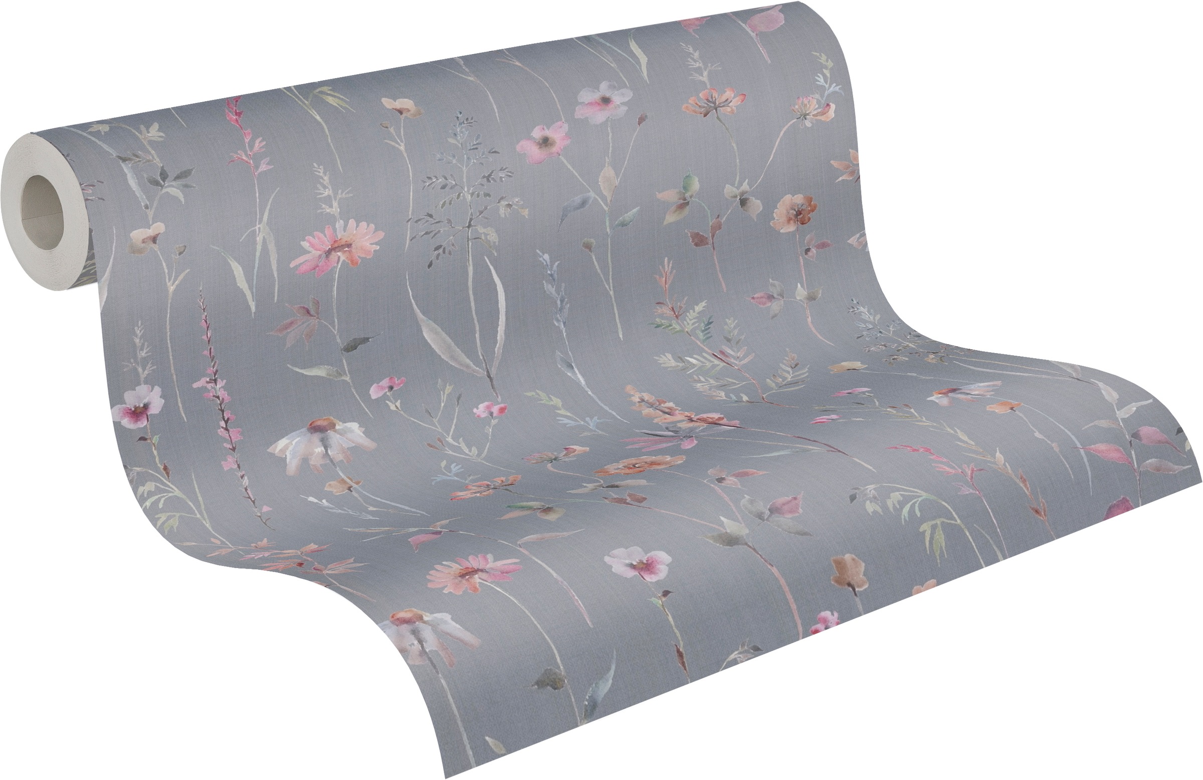 A.S. Création Vliestapete »Trend Spectrum Floral – Romantische Blütenranken Vliestapete« floral | geblümt | matt leicht strukturiert Romantische Blüten- und Blätterranken in harmonischer Farbwelt