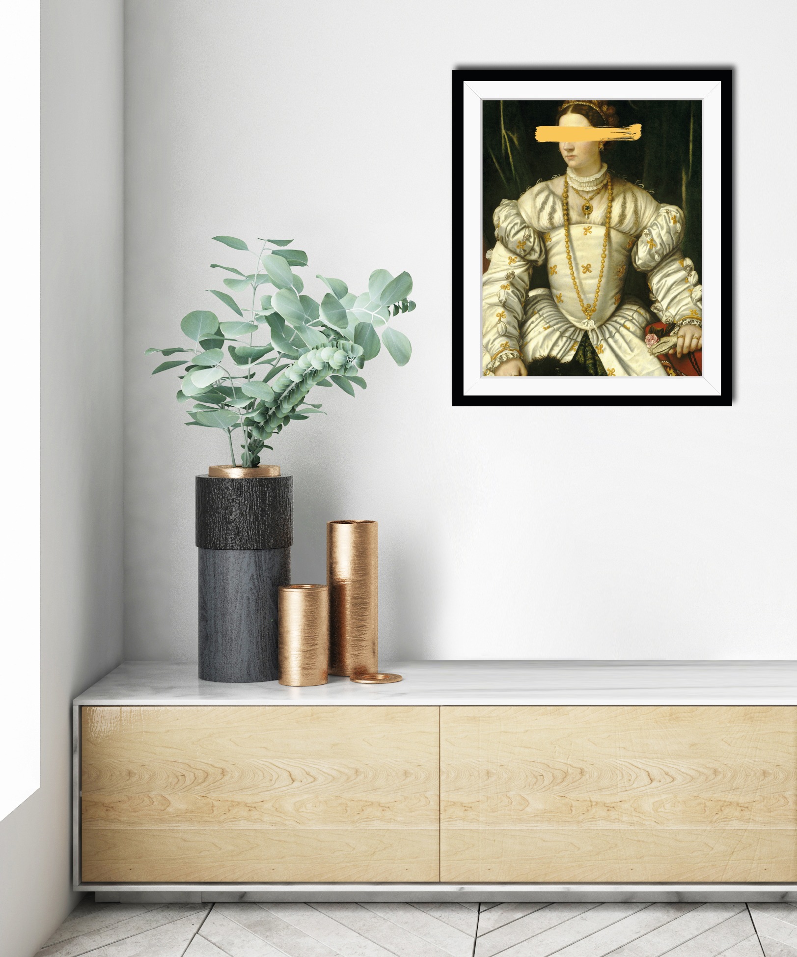 queence Bild »Lydia mit Farbklecks« Bilder von Frauen | Frau | Gemälde | Historische Persönlichkeiten | Kunst HD Premium Poster-Druck inkl. Holzrahmen