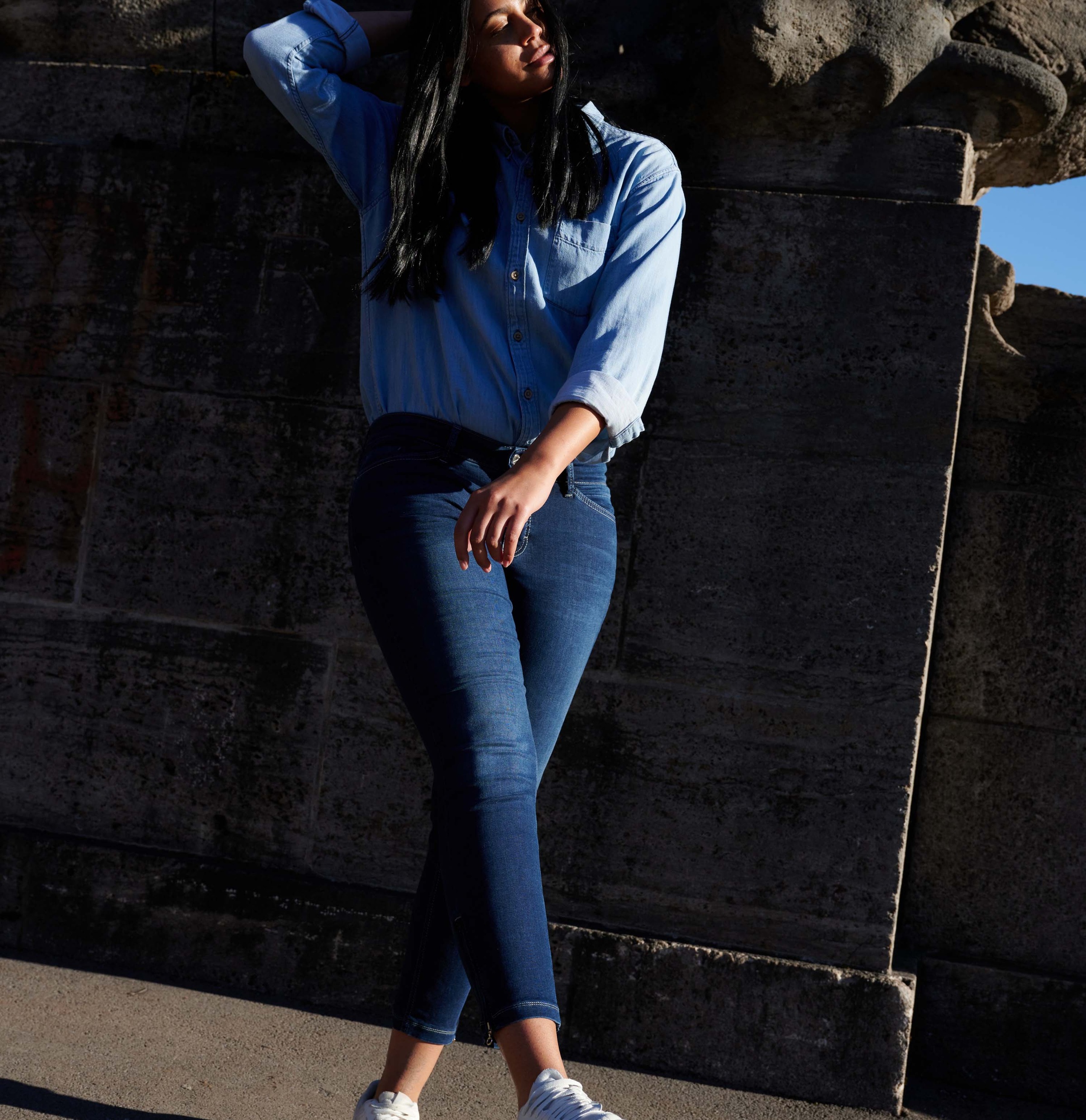 MAC 7/8-Jeans »Dream Chic«, verkürzte Form mit Reißverschluss