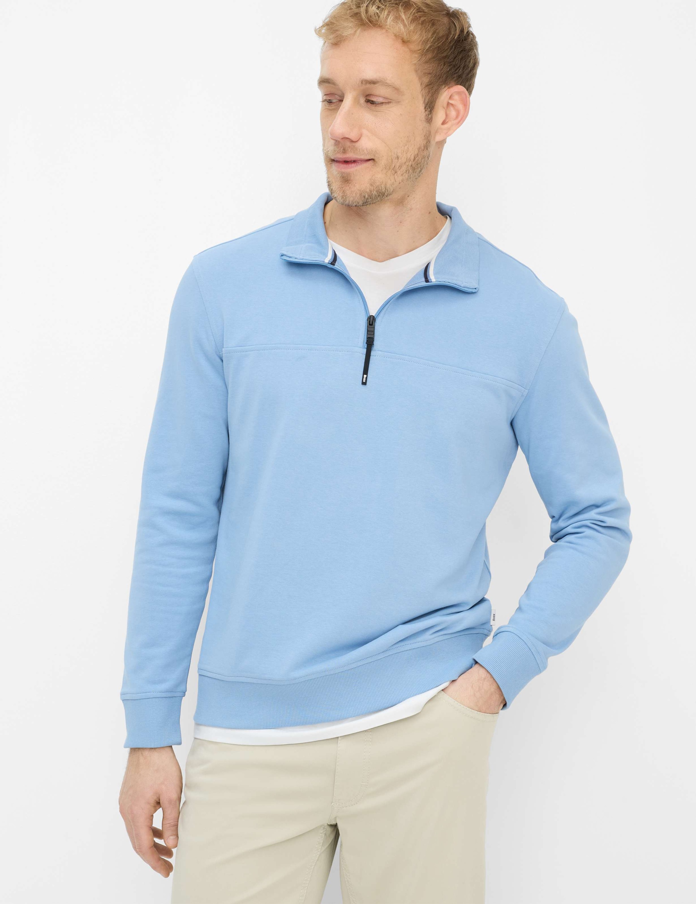BRAX Herren Strickpullover "Style SION"blau, Gr. 5XL, 82% Baumwolle, 18% Polyester, Pullover