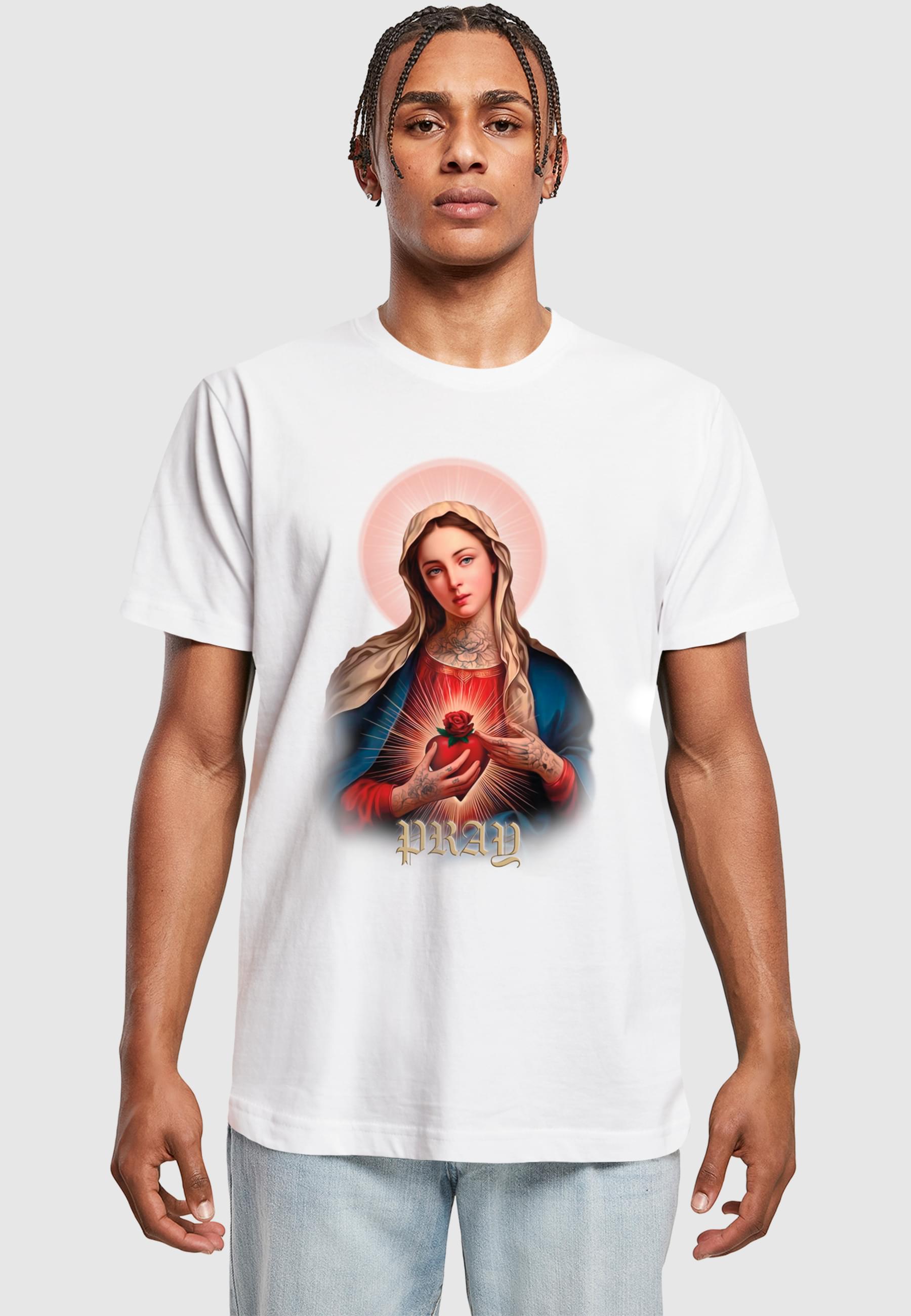 Thumbnail - MisterTee T-Shirt "MisterTee Herren Praying Mary Tee", (1 tlg.)