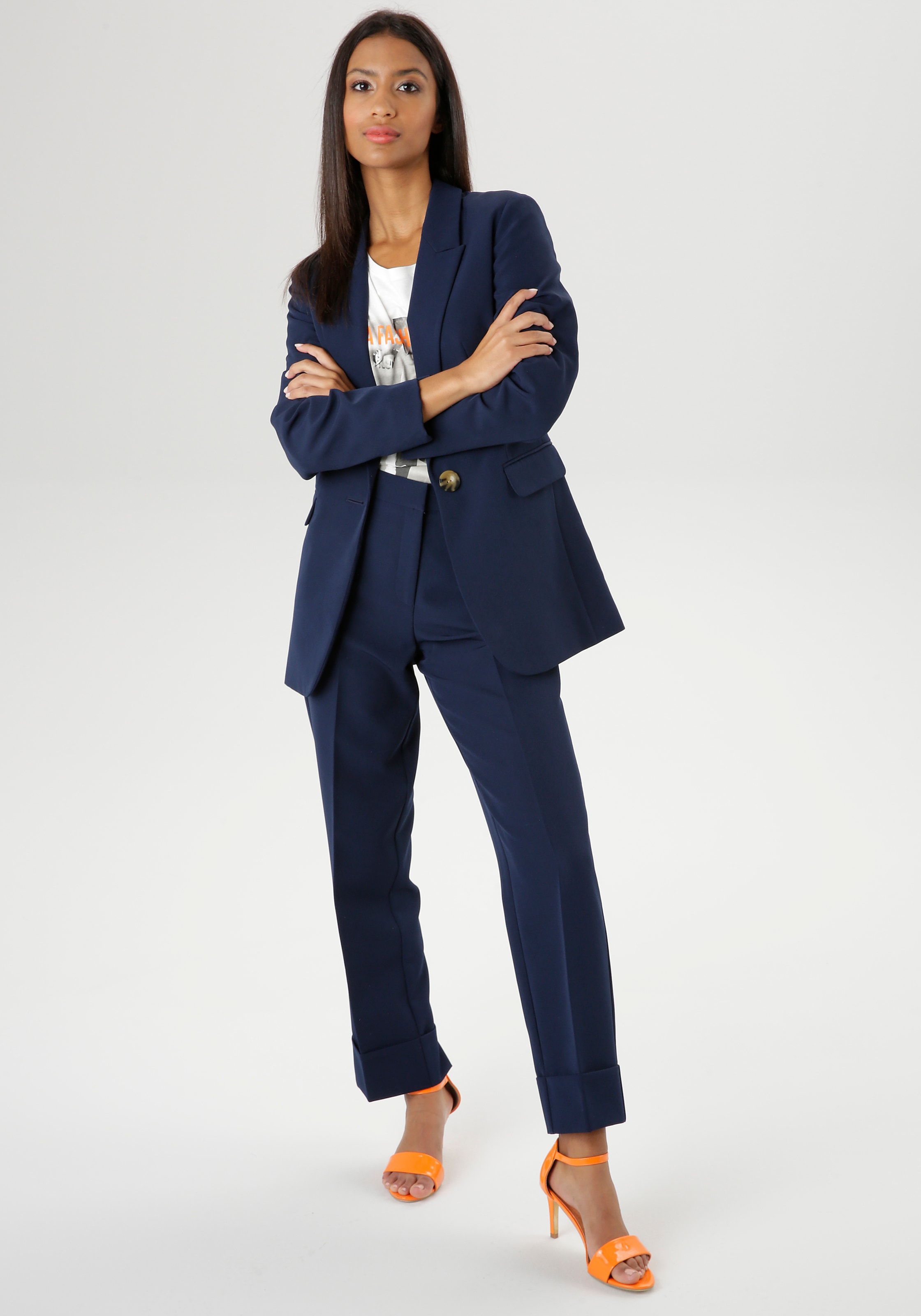 in BAUR - | trendy SELECTED Aniston KOLLEKTION für NEUE Farbpalette Longblazer, kaufen