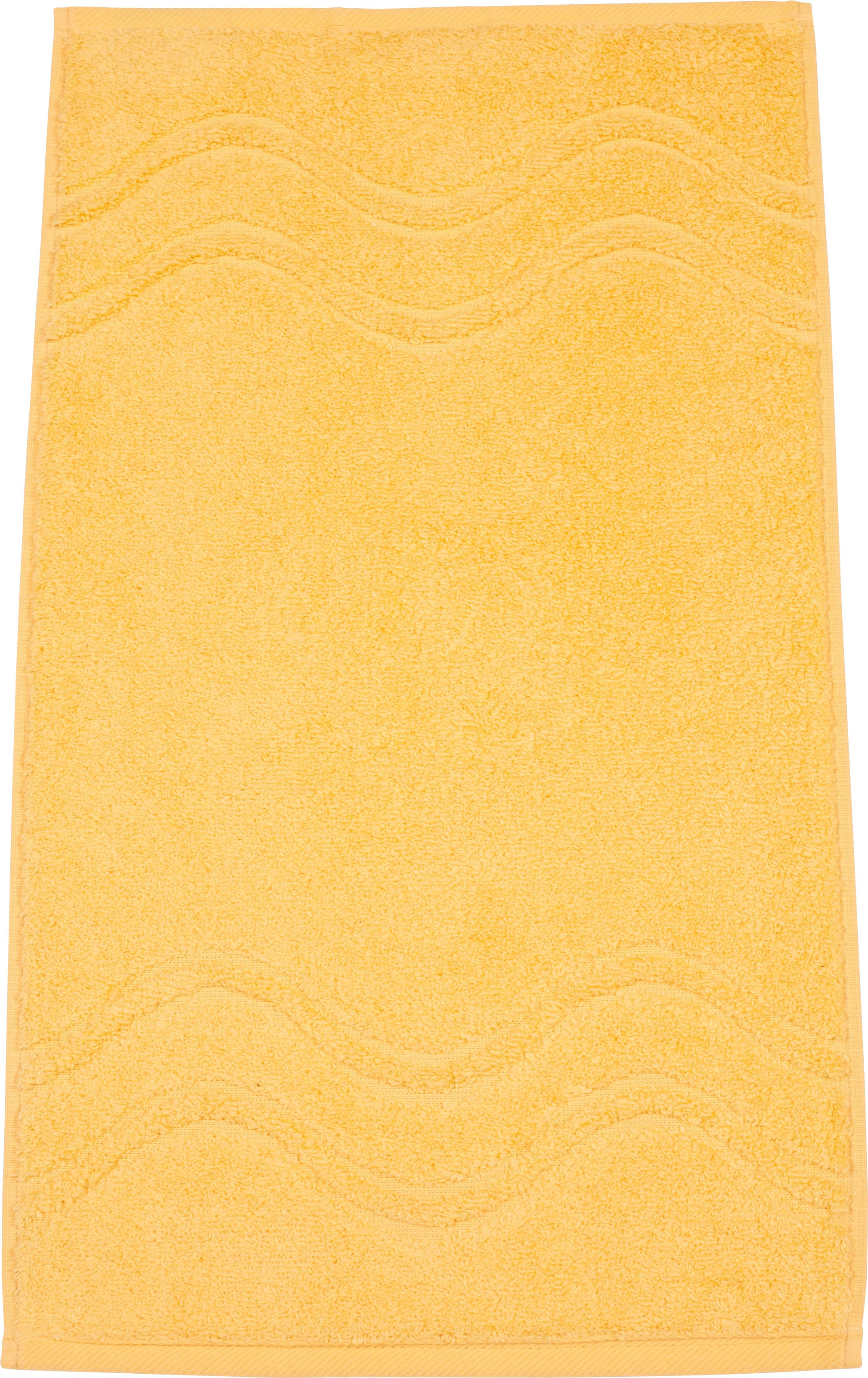 ROSS Gästehandtuch »Cashmere feeling«, (Packung, 6 St.), 100% Baumwolle, mit Wellen-Bordüre, große Farbauswahl