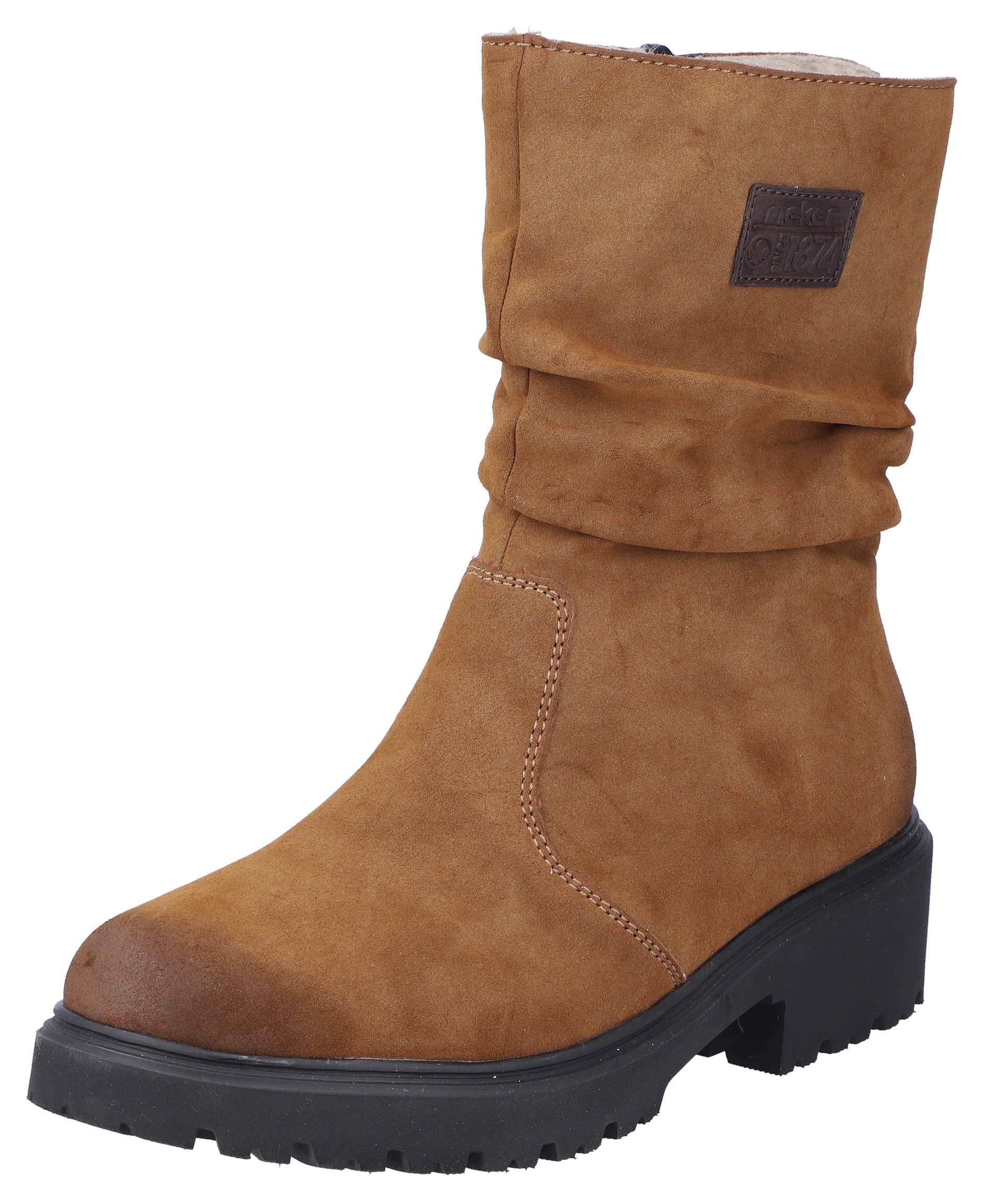 Winterstiefelette, Winterboots, Profilsohle, slouchy Schaft, mit Innenreißverschluss