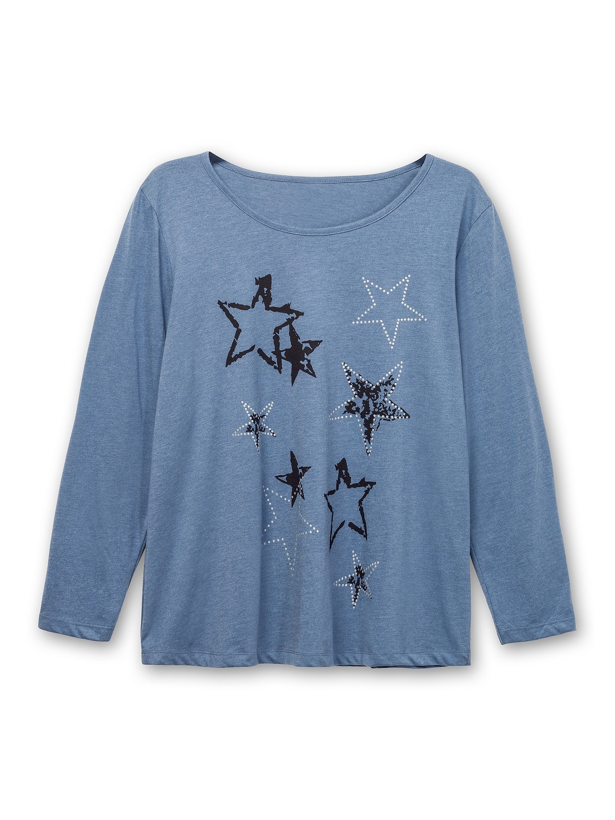 Sheego Langarmshirt »Große Größen«, mit Sternen-Frontdruck online kaufen |  BAUR