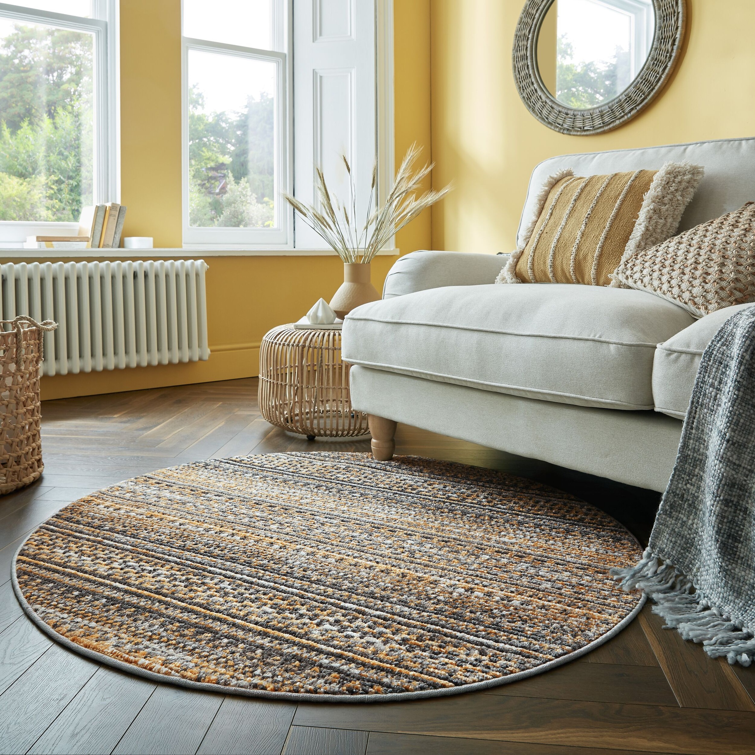 FLAIR RUGS Teppich "Camino" rund 8 mm Höhe Abstraktes Teppich günstig online kaufen