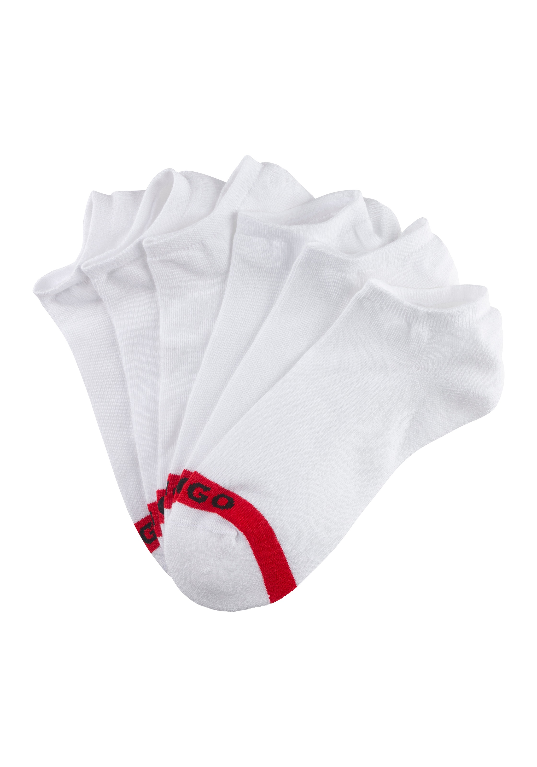 Thumbnail - HUGO Underwear Businesssocken "3P LC PLUSH TAPE CC" Packung, 3er, 3 Stk. tlg. mit HUGO Logostickerei auf rotem Farbstrei...