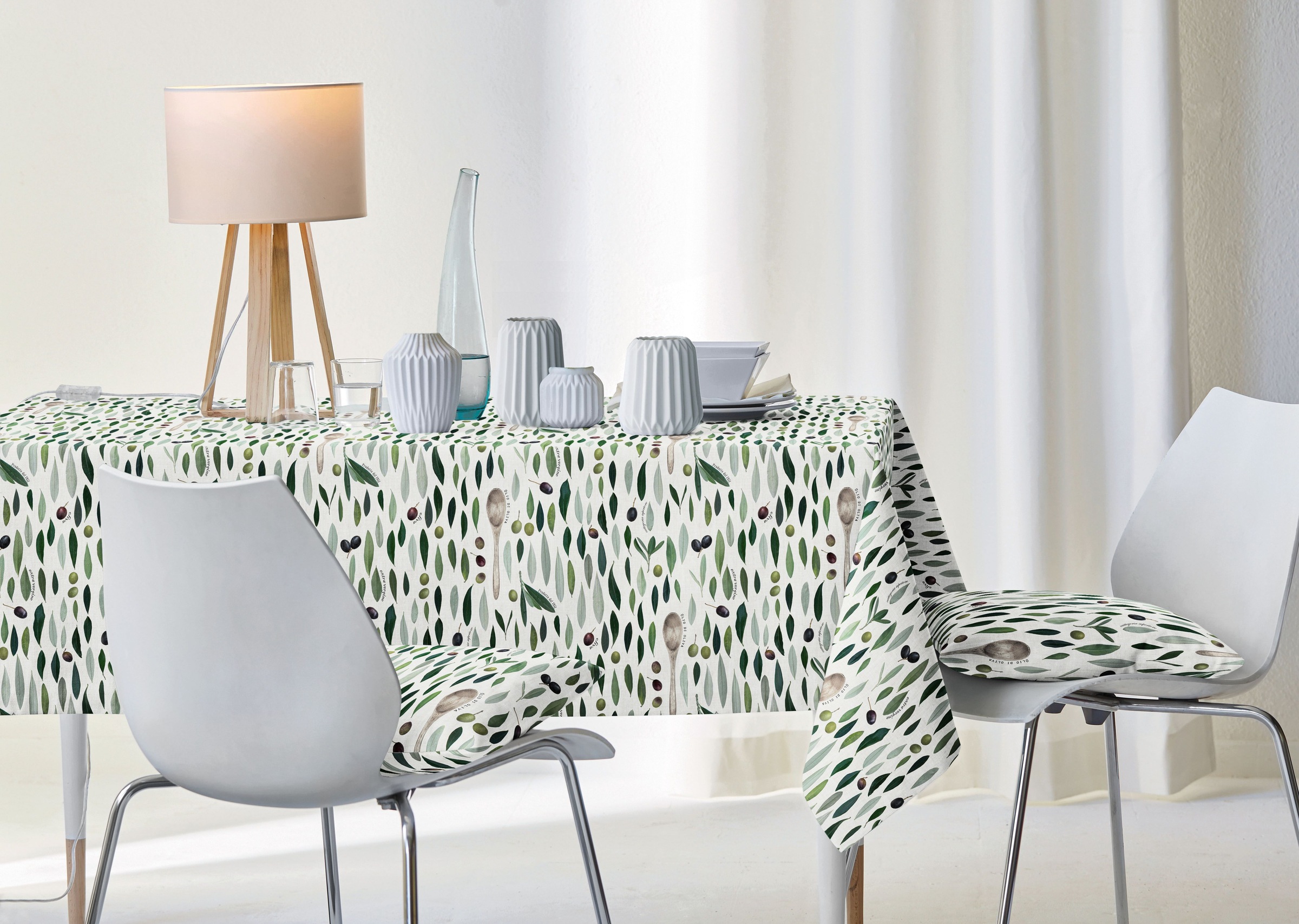 APELT Tischdecke "7007" Olivendesign als all-over